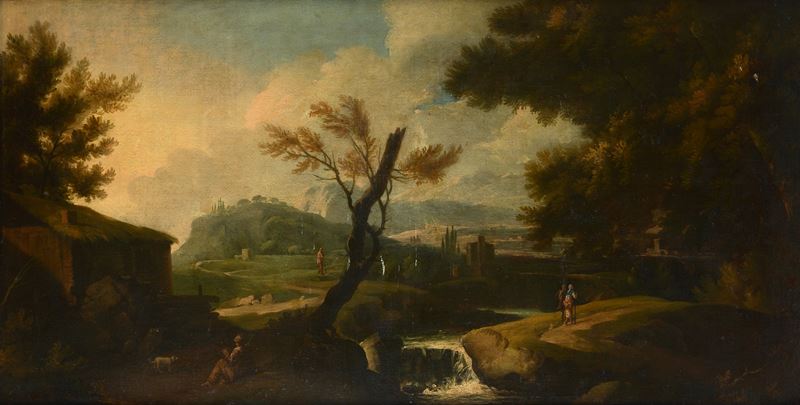 Paesaggio campestre con figure