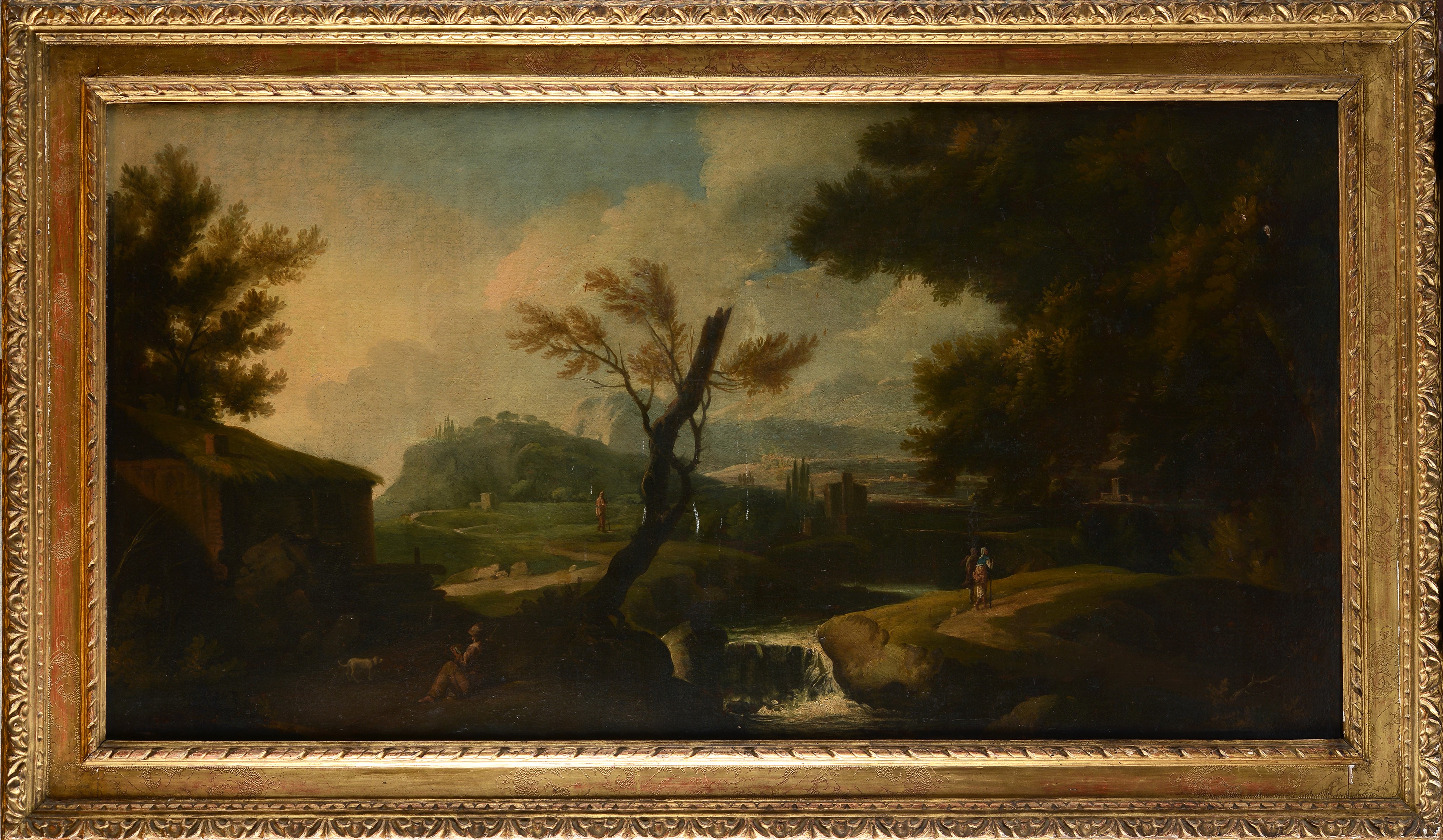 Paesaggio campestre con figure