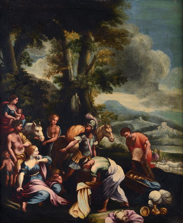 Scuola Italia Meridionale, XVII sec. - Scene from the Old Testament