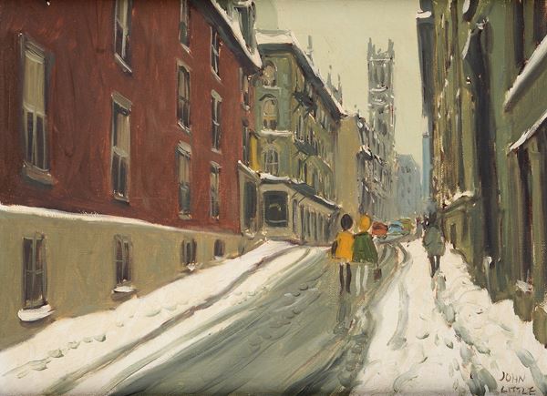 Attr. a John Little - Rue Saint-Sulpice in Montreal