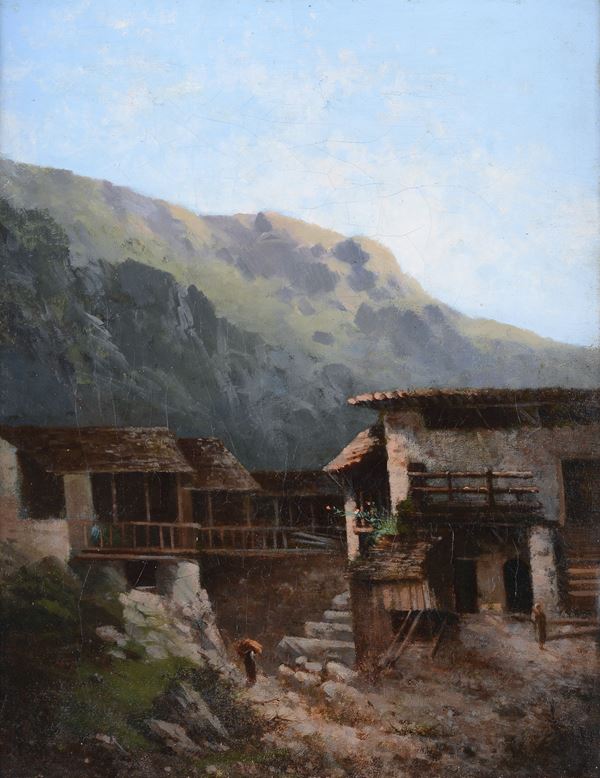 Anonimo, XIX sec. - Mountain landscape