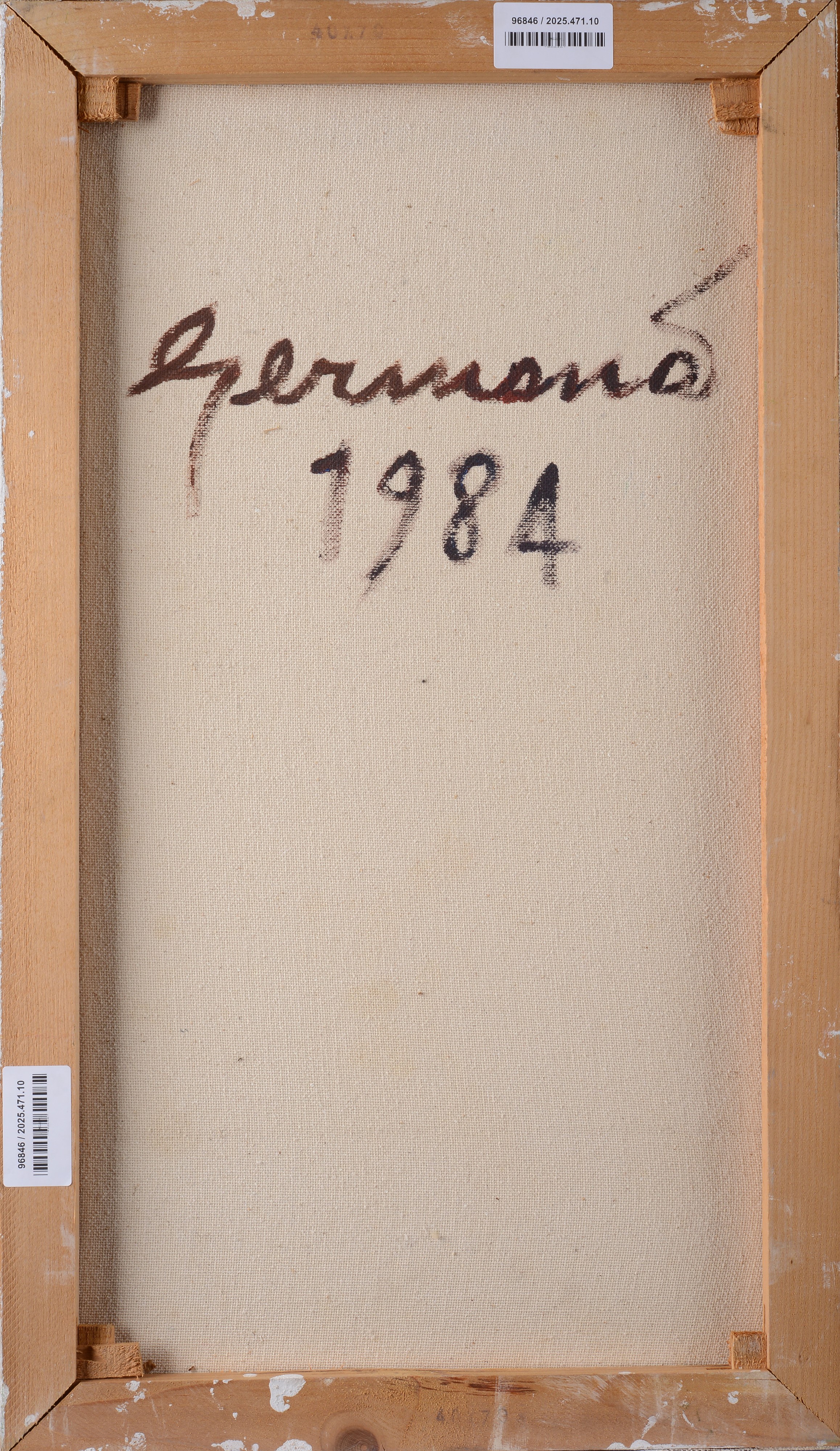 Mimmo Germanà - Senza titolo (olio su tela, 1984)