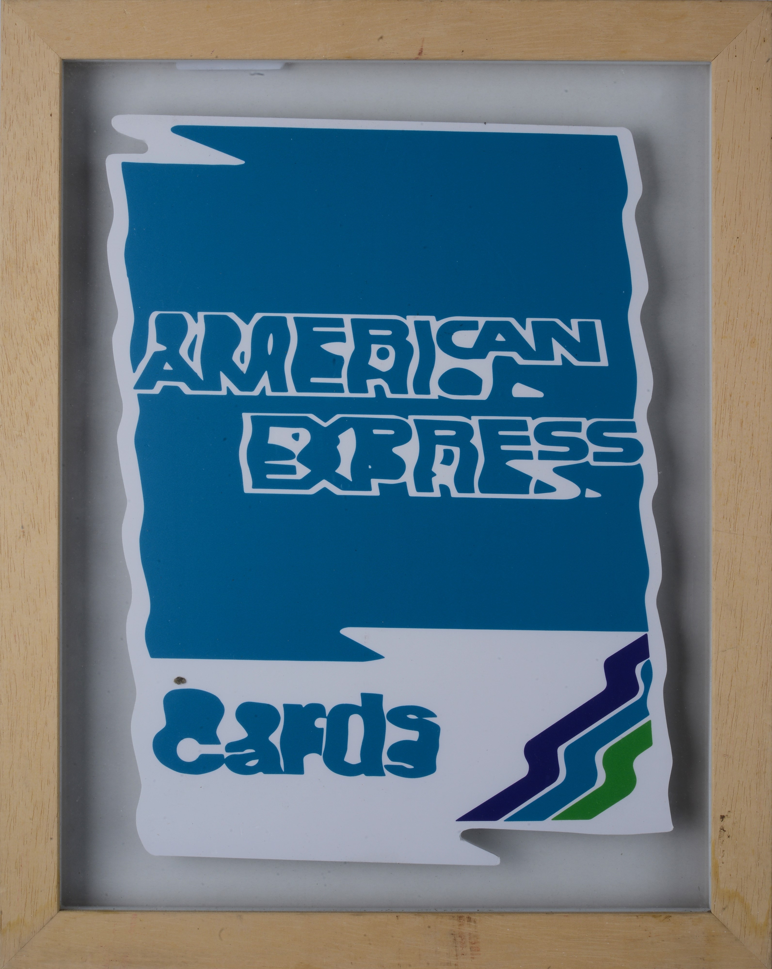 Raymond Hains - American Express, serigrafia su PVC