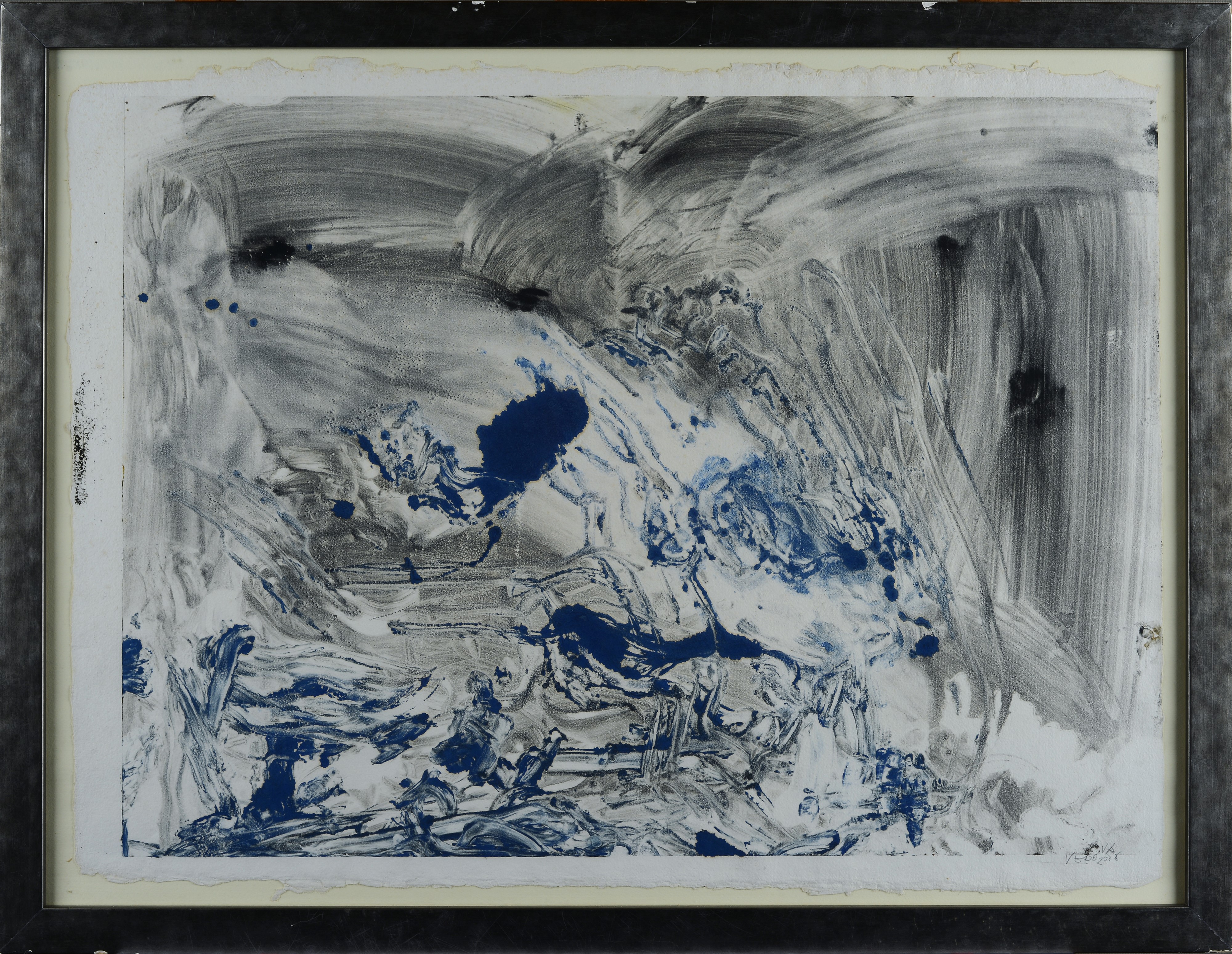 Emilio Vedova - Spazio opposto n. 23, Monotipo su carta, 57x75 cm