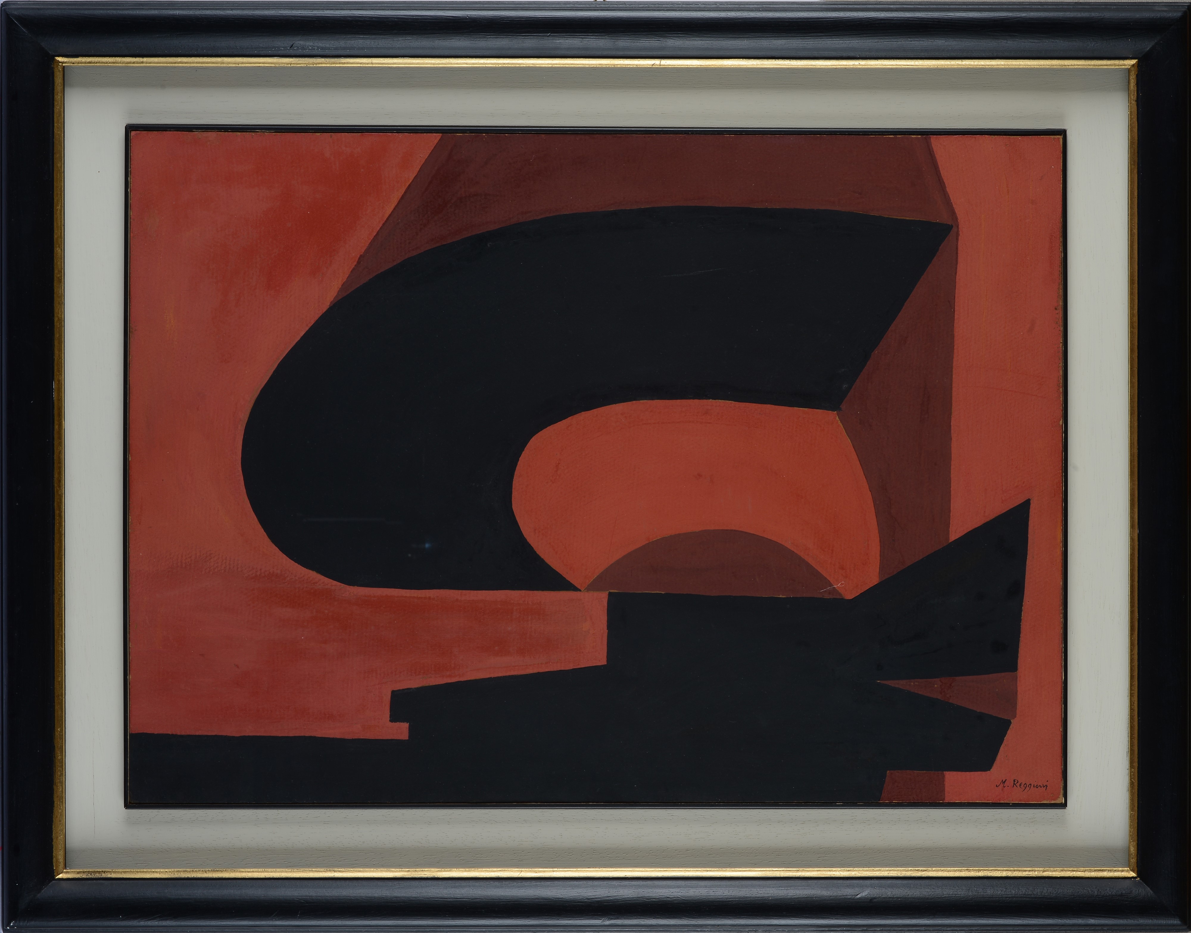 Mauro Reggiani - Composizione, olio su cartone