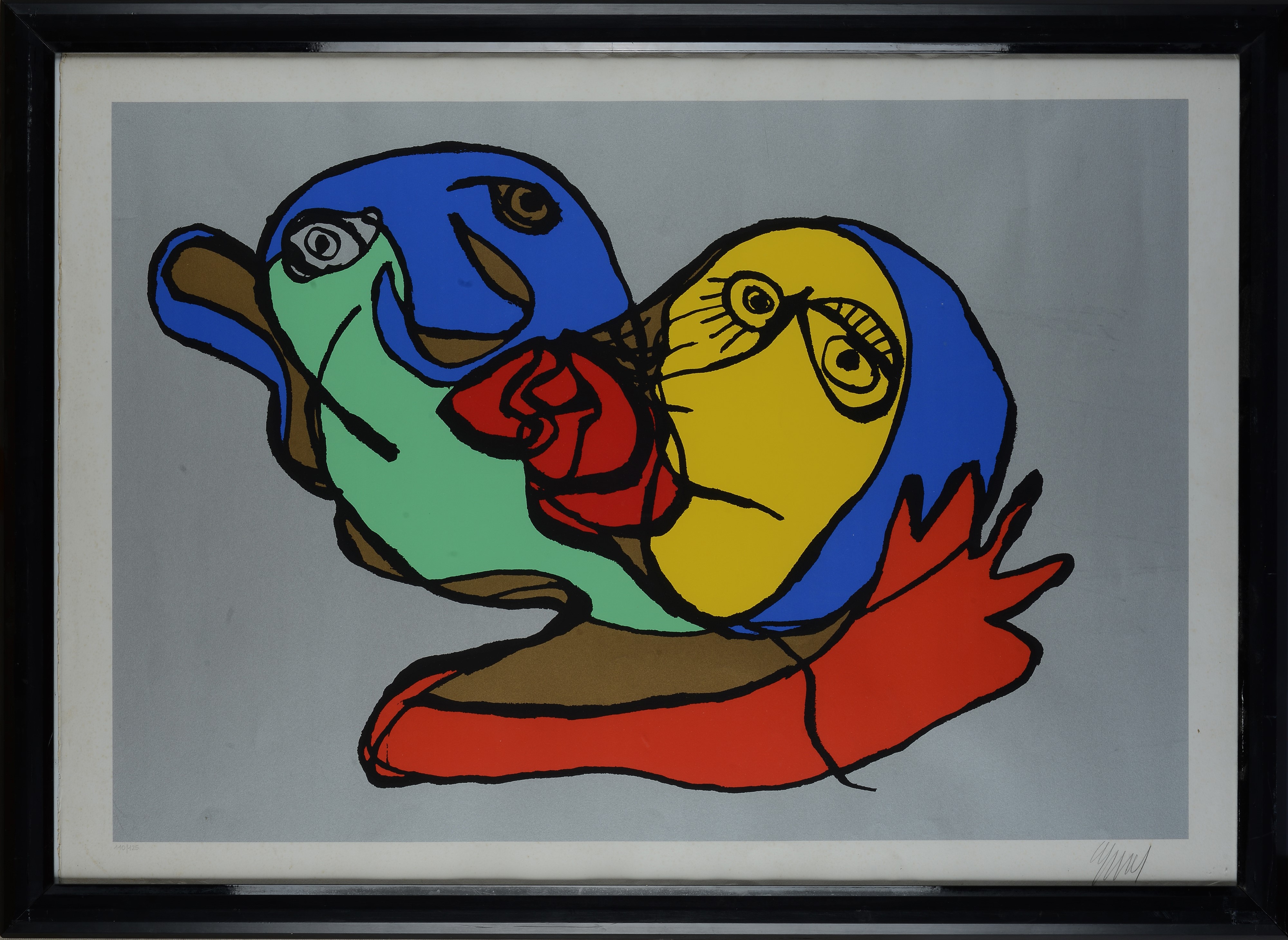 Karel Appel - Senza titolo (litografia, 1977)