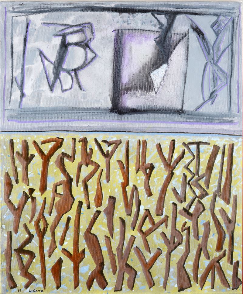 Riccardo Licata - Creation et interpretation, acrilico su tela
