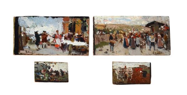 Raffaello Sorbi - Four small paintings