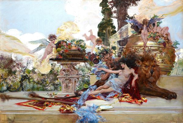 Giulio Bargellini - Ariadne with a satyr