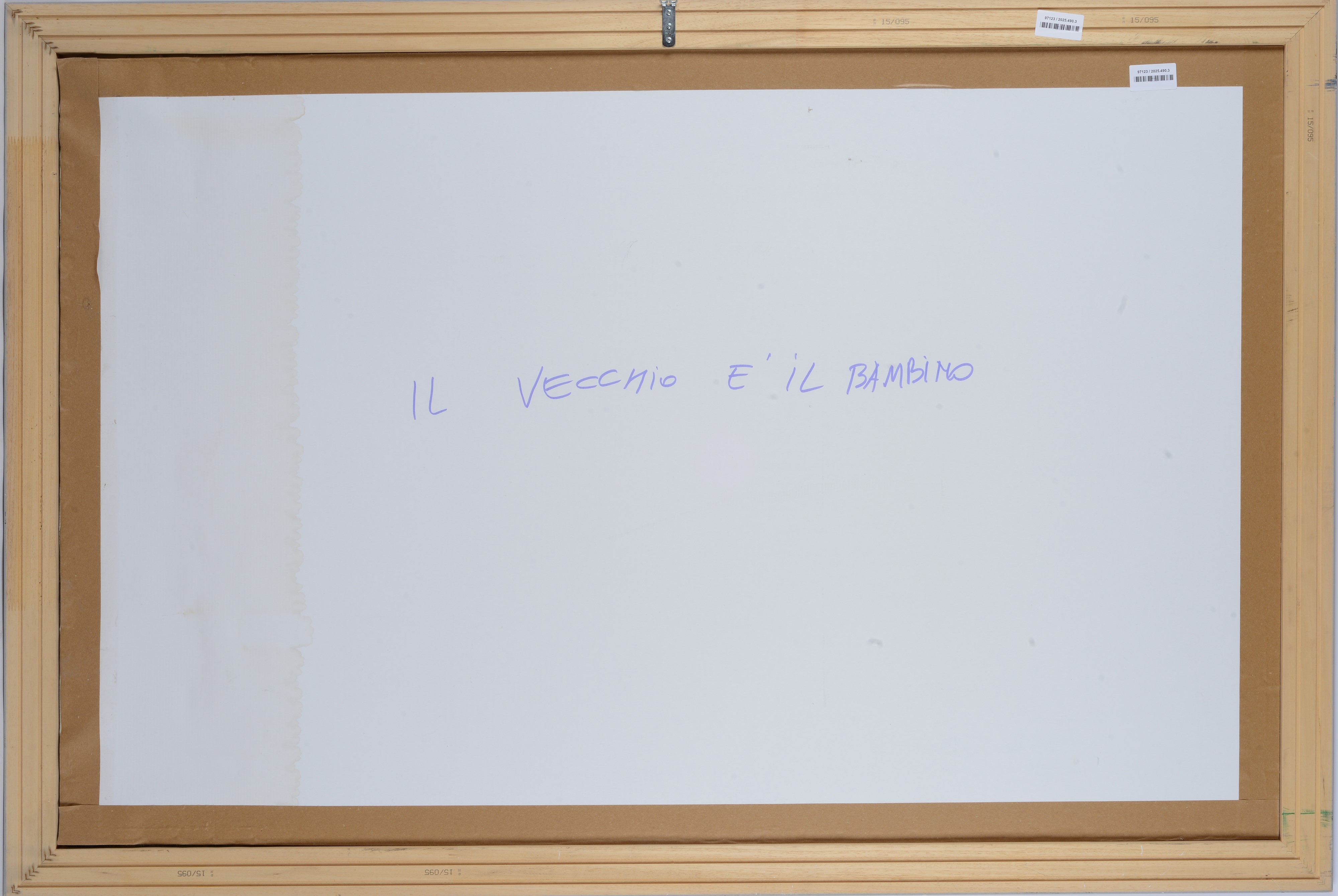 Bruno Ceccobelli - Il vecchio e il bambino, tecnica mista su carta