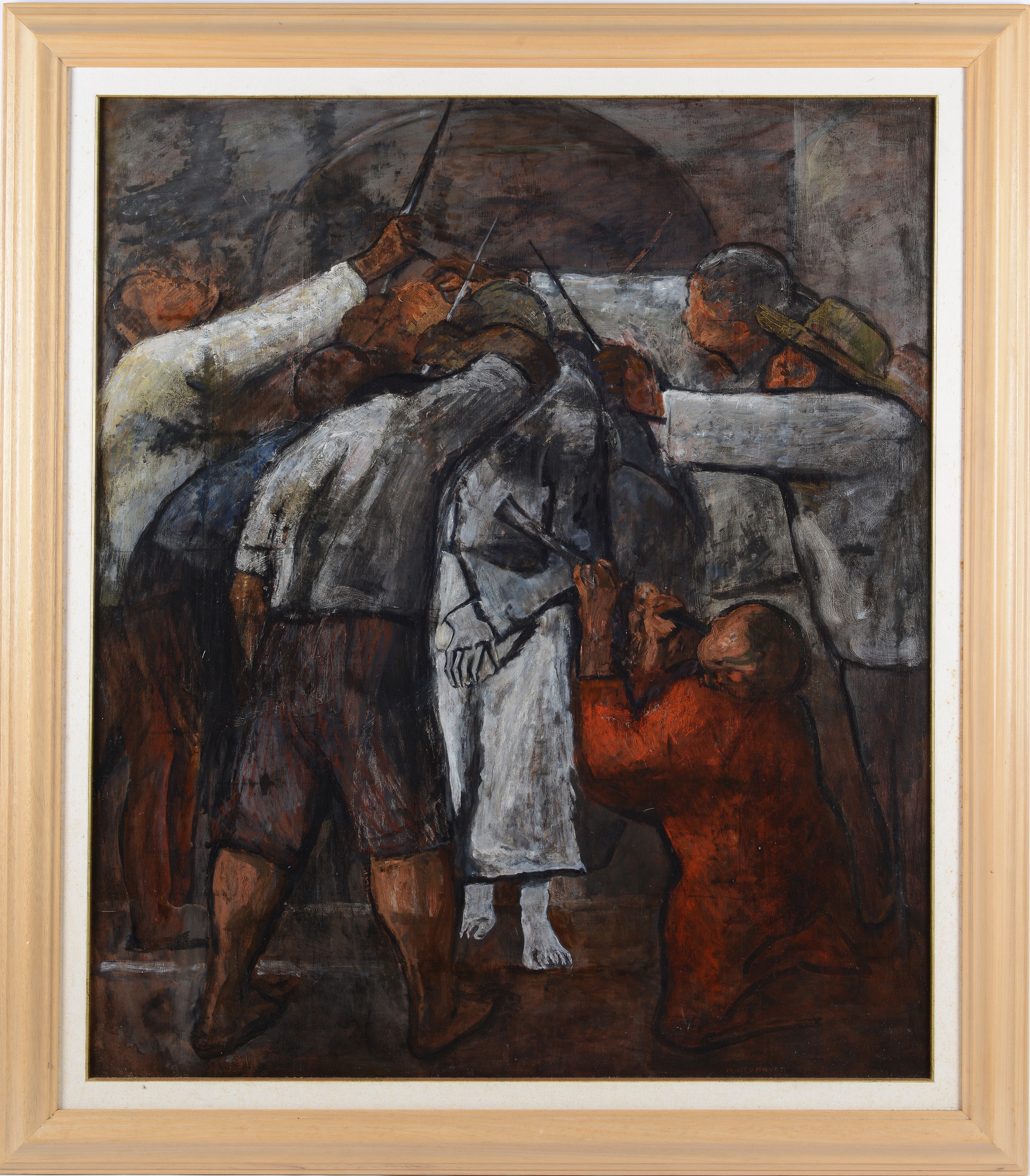 Marco Novati - I violenti, olio su tavola
