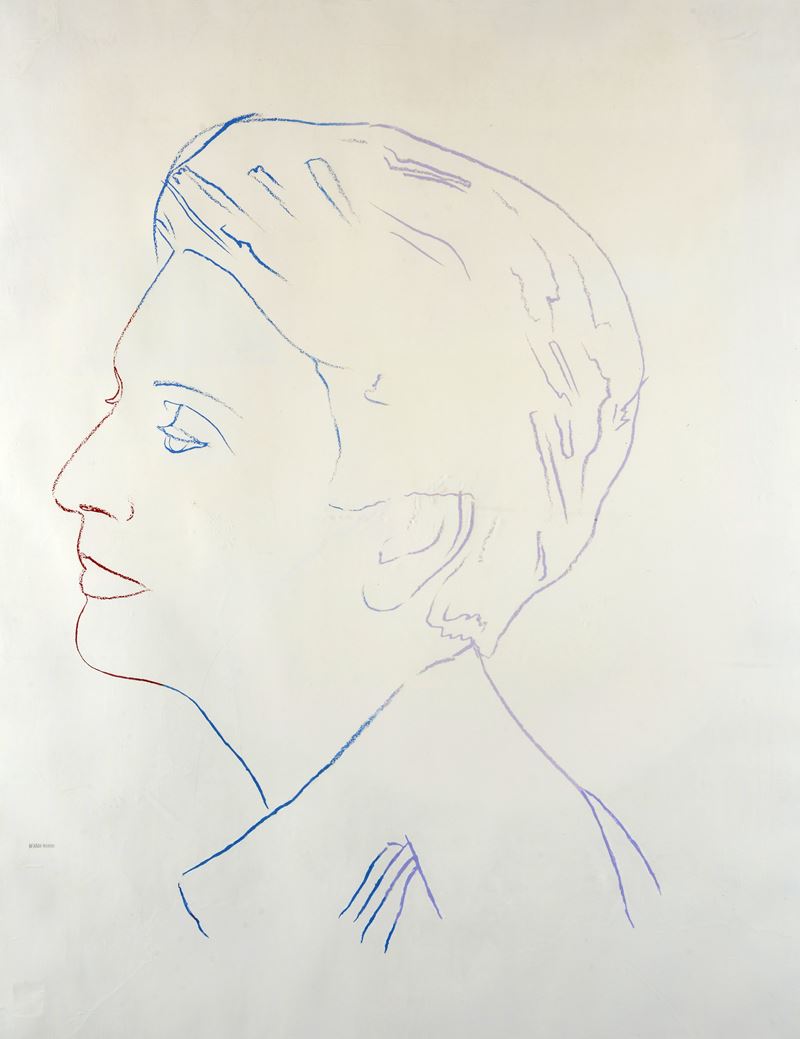 Andy Warhol - Profile of an Unknown Woman, serigrafia su carta