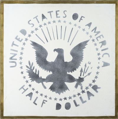 Half Dollar, olio e acrilico su tela