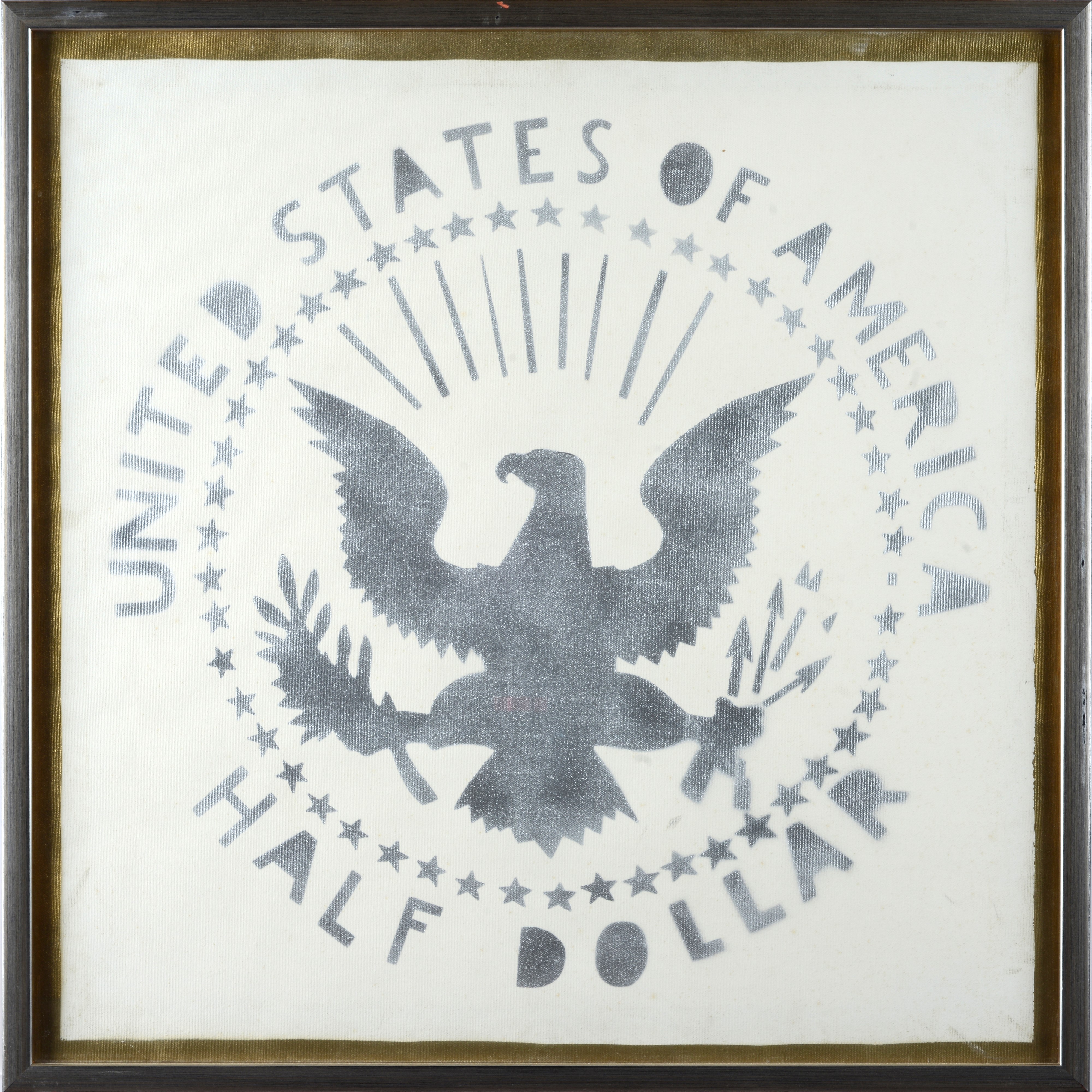 Franco Angeli - Half Dollar, olio e acrilico su tela