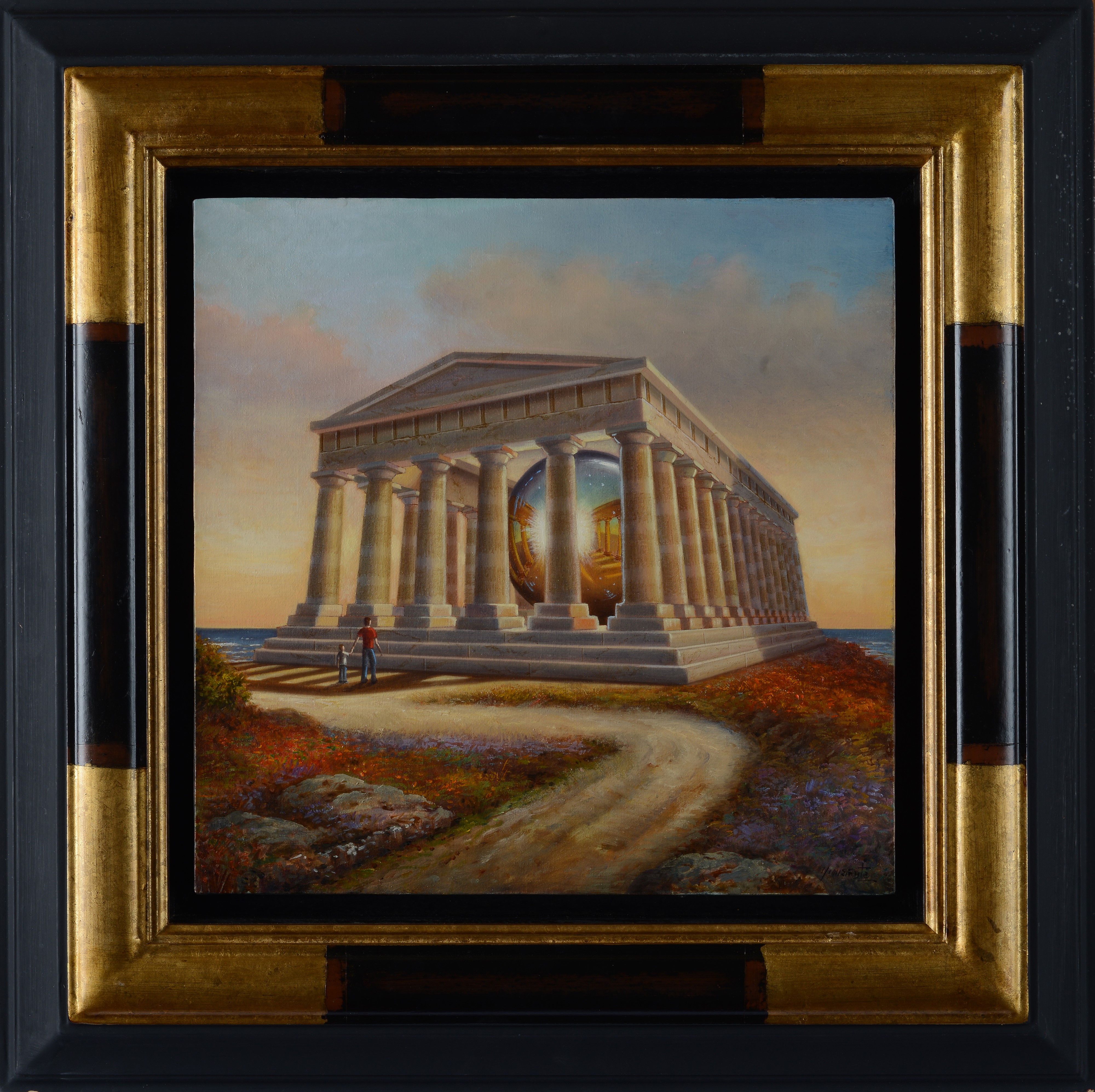 Antonio Nunziante - Domus Lux, olio su tela 40x40 cm, 2009