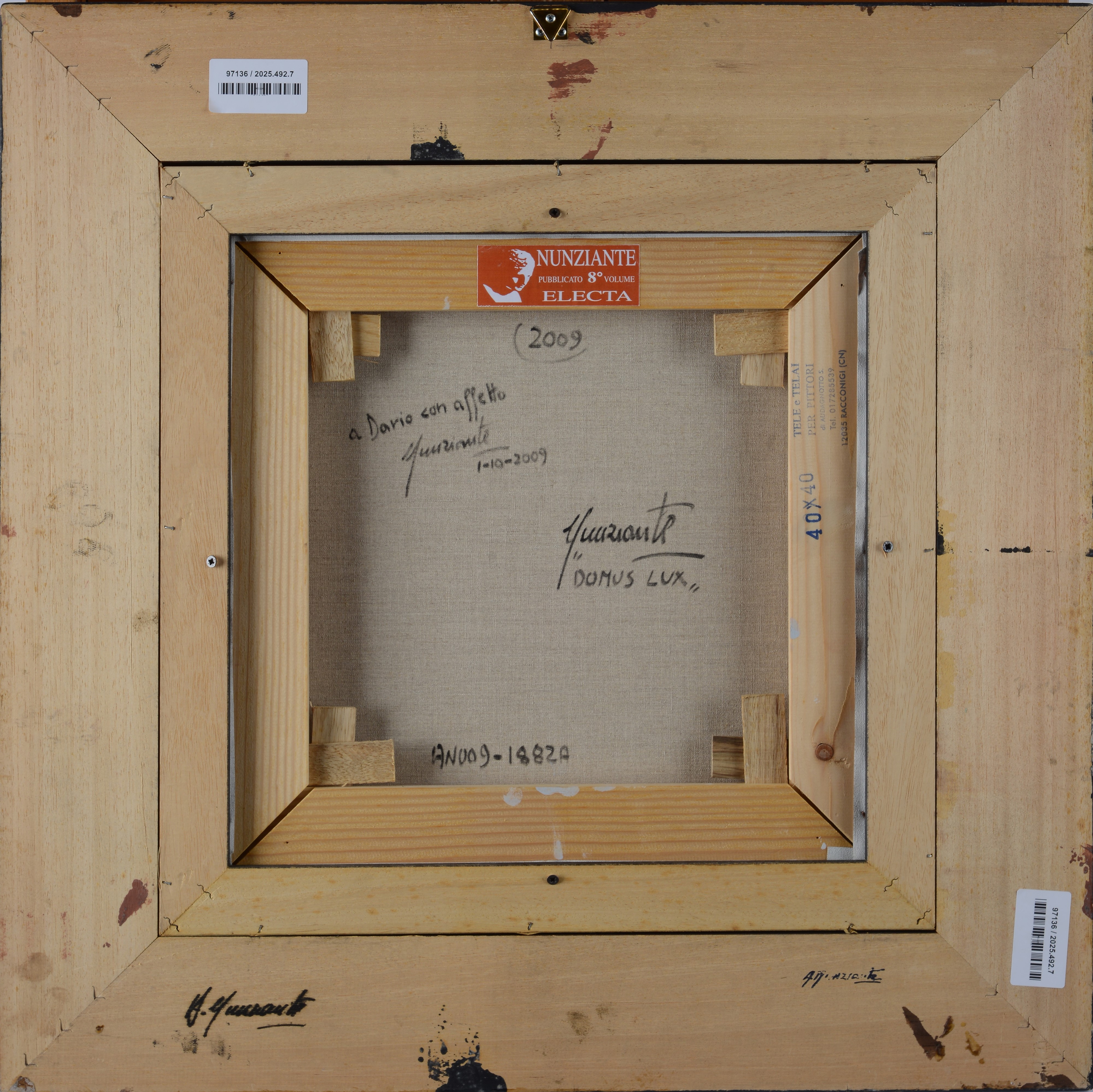 Antonio Nunziante - Domus Lux, olio su tela 40x40 cm, 2009