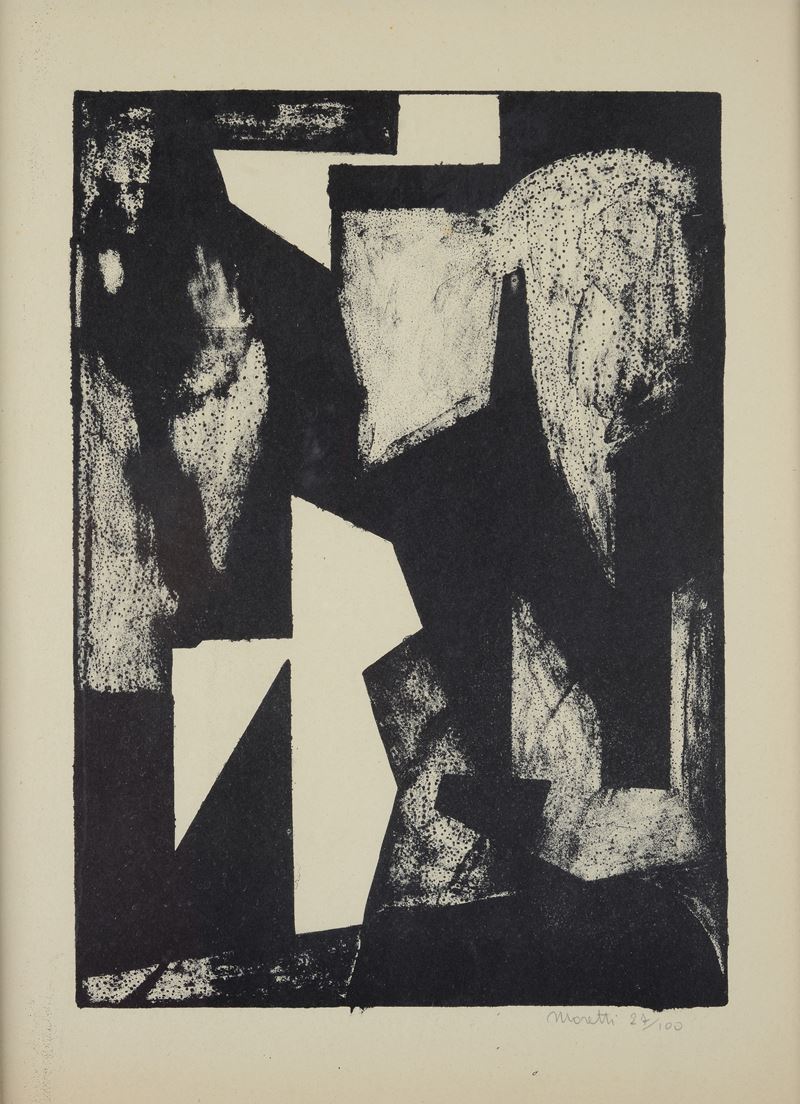 Alberto Moretti - Senza titolo, litografia, es. 27/100