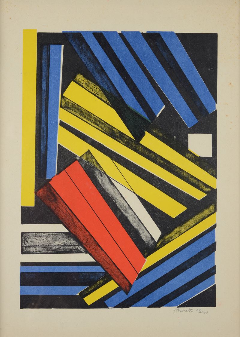 Alberto Moretti - Senza titolo, litografia, es. 12/100