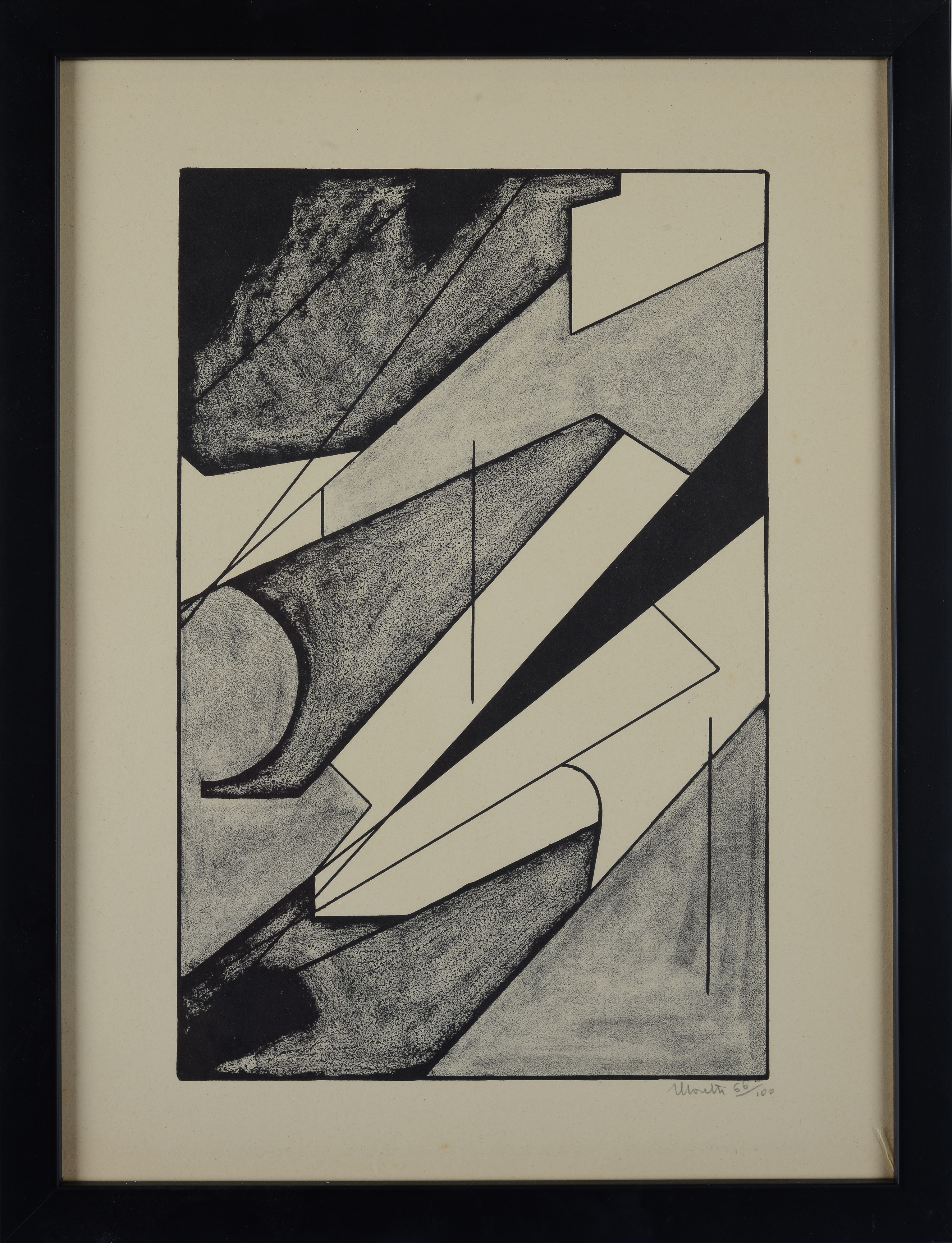Alberto Moretti - Senza titolo - Litografia, 380x280 mm, es. 66/100