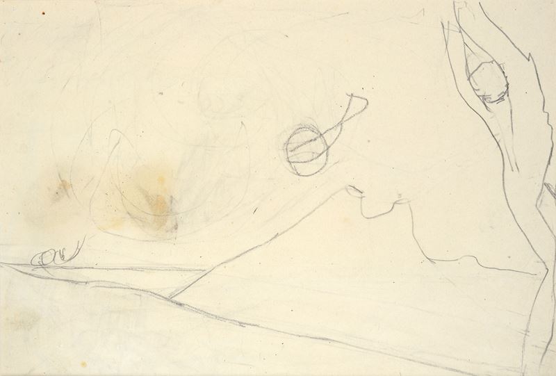 Osvaldo Licini - Studio preparatorio con matita su carta