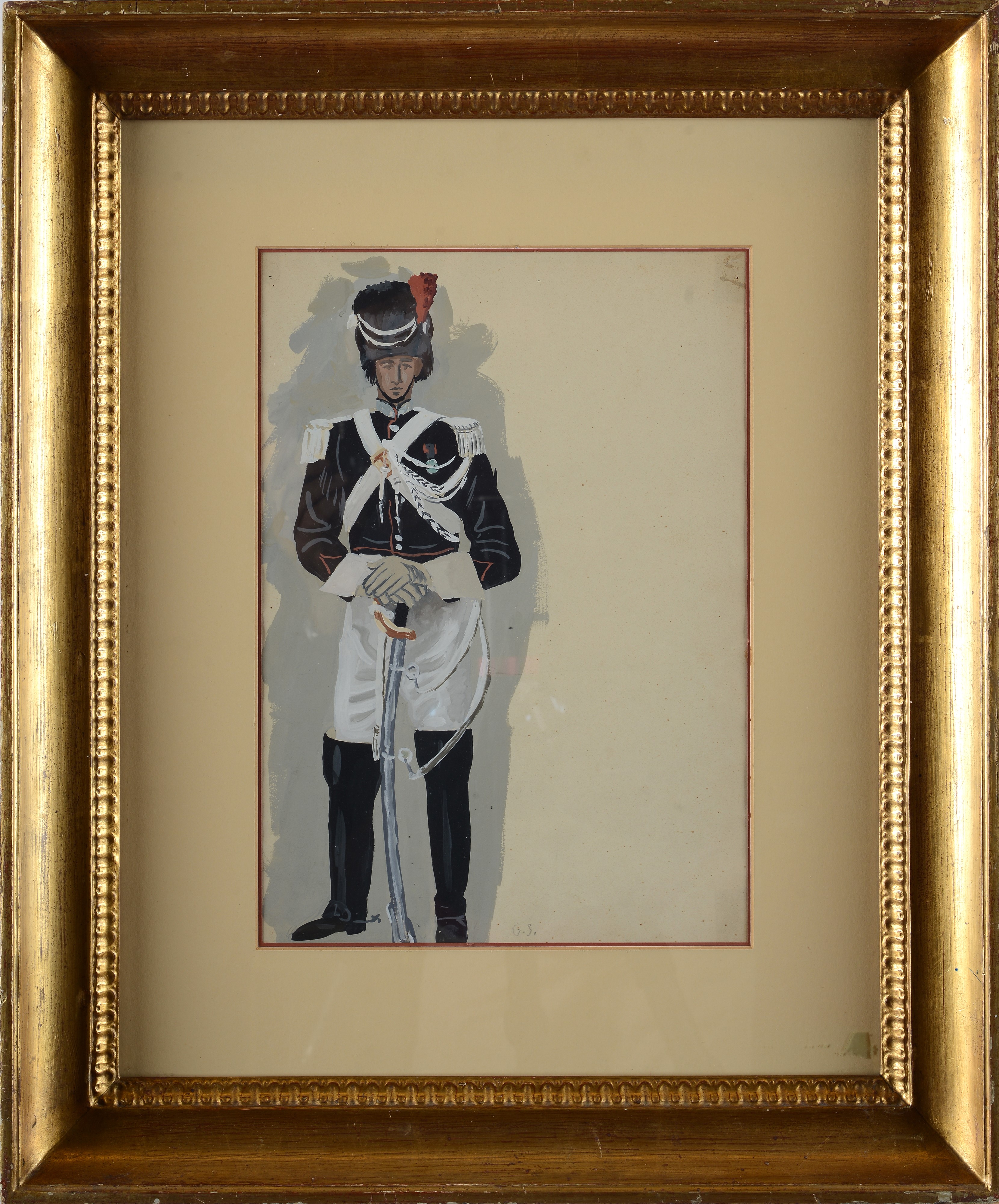 Gino Severini - Il soldato, tempera su cartoncino