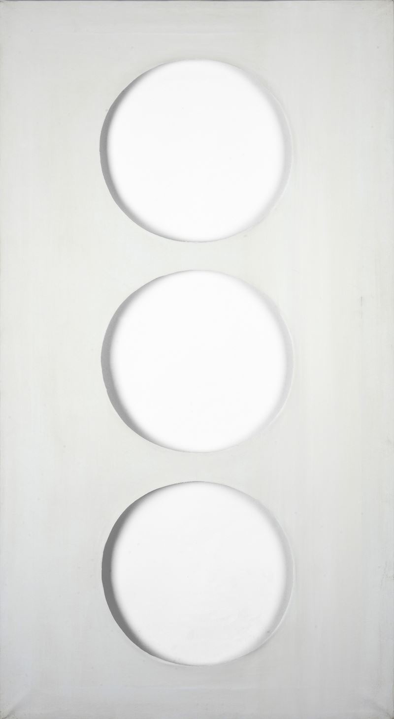 (edoarda Maino) Dadamaino - Volume, idropittura su tela, 1959
