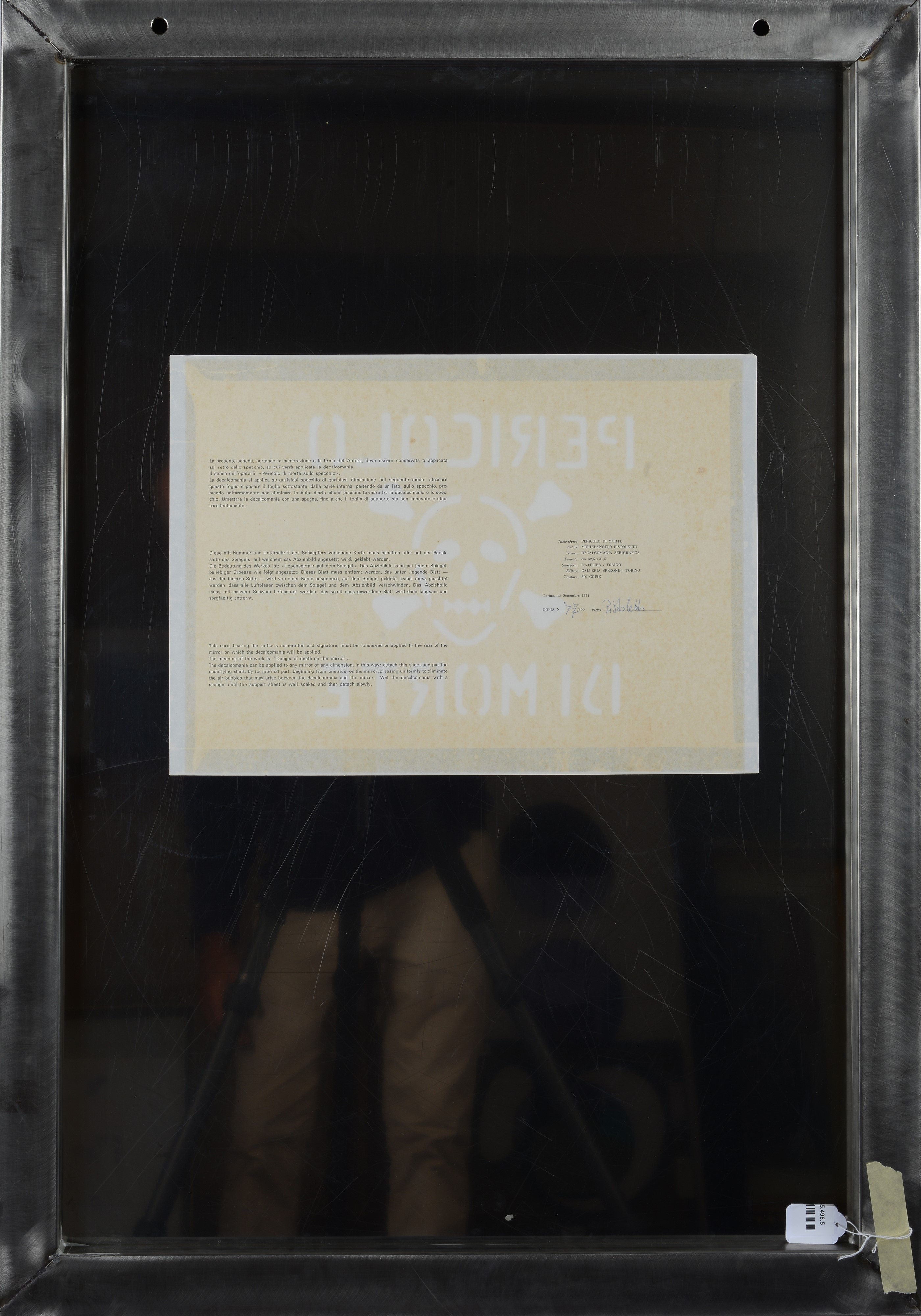 Michelangelo Pistoletto - Pericolo di Morte