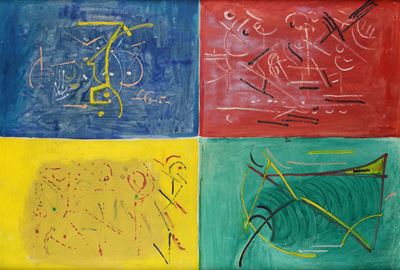 Senza titolo, olio su tela, 70x100 cm, anni '60