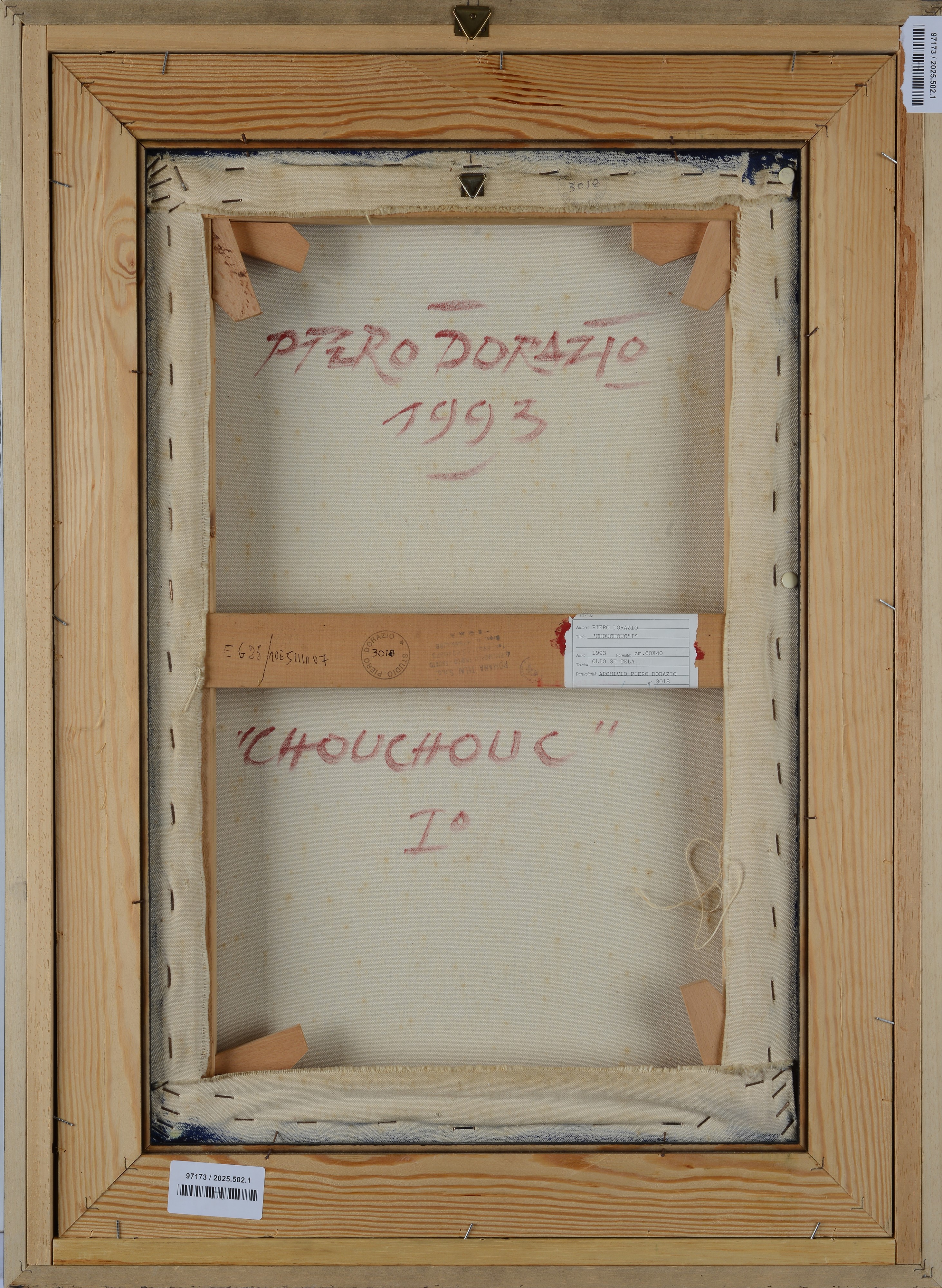 Piero Dorazio - Chouchouc I, olio su tela, 1993
