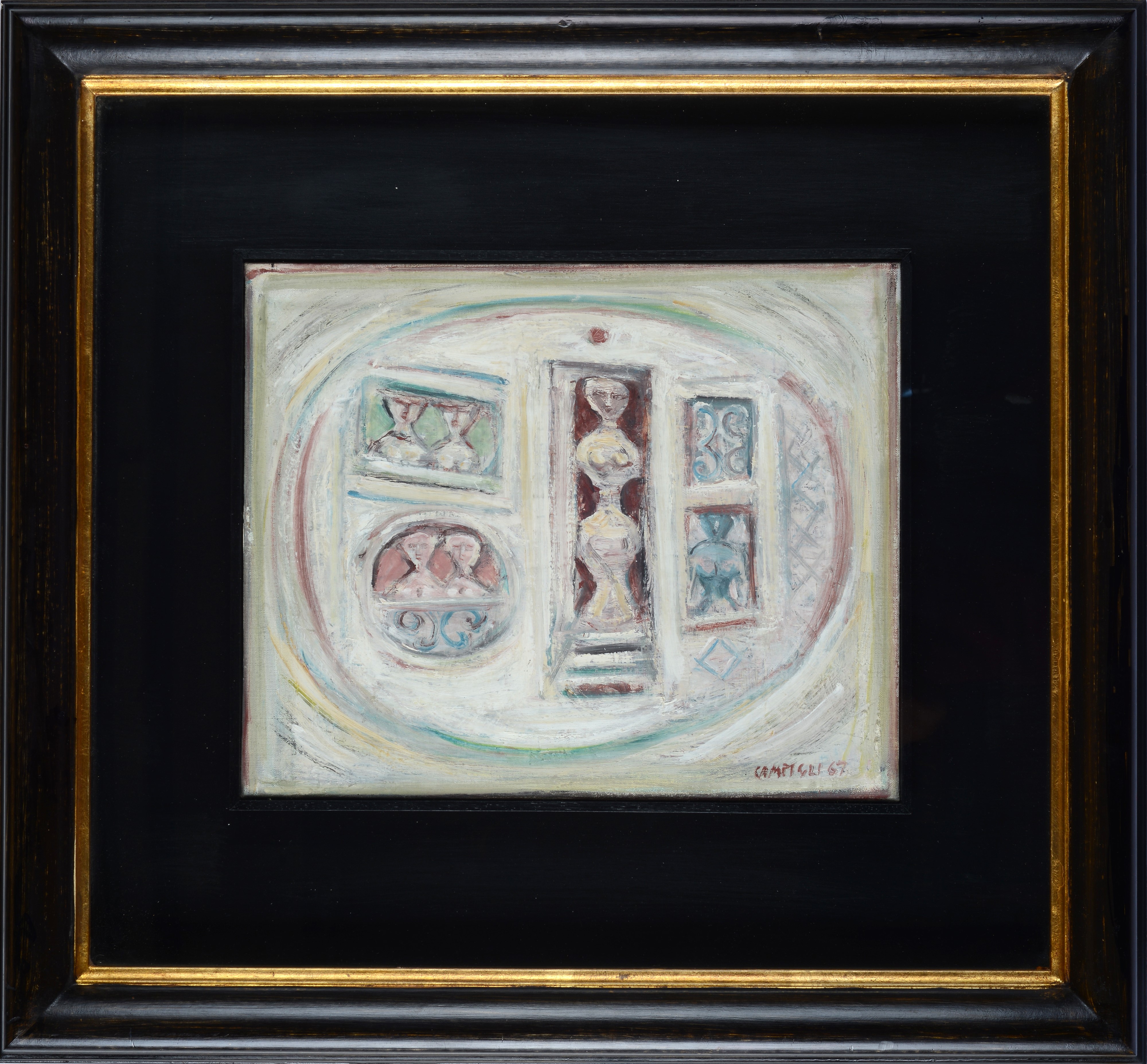 Massimo Campigli - Senza titolo, olio su tela, 1967