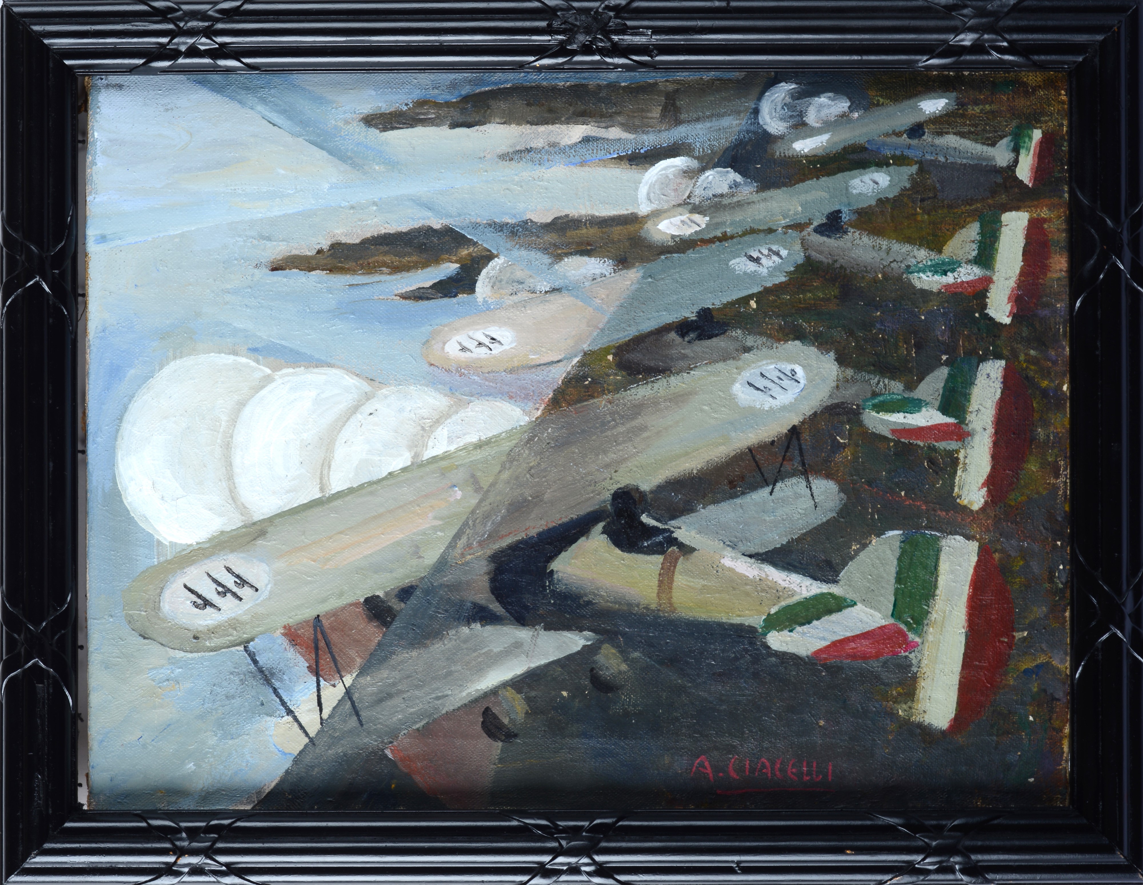 Arturo Ciacelli - Aerei, olio su tela