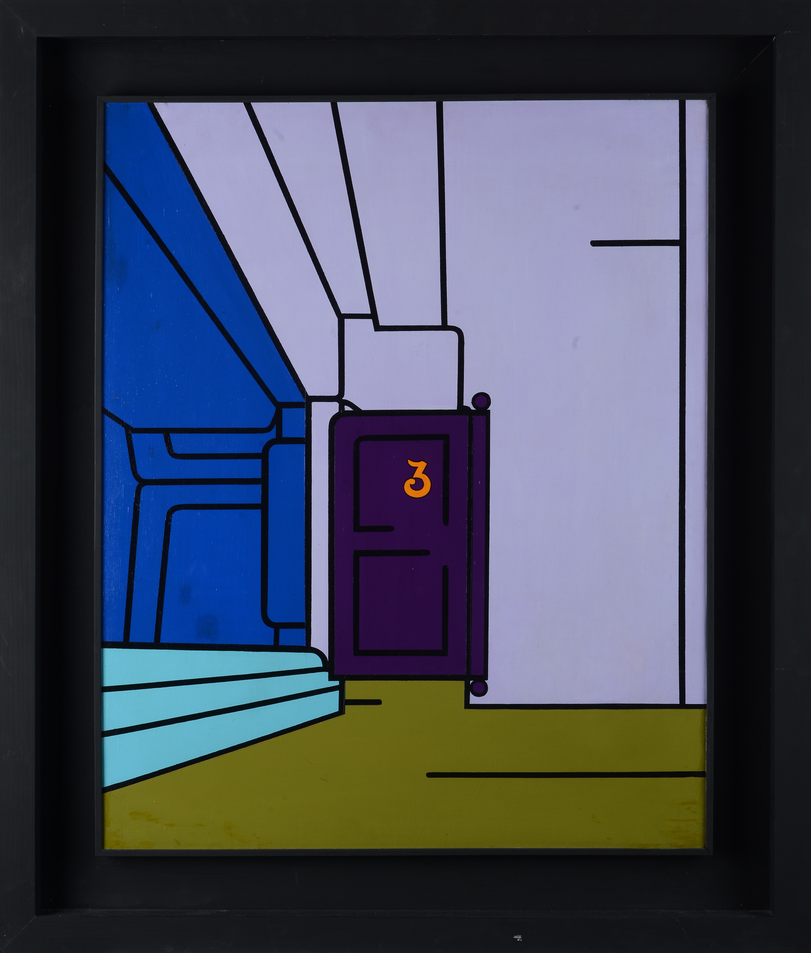 Valerio Adami - Gate n. 3, acrilico su tela