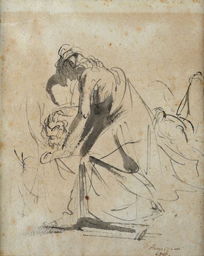 Figura, inchiostro su carta
