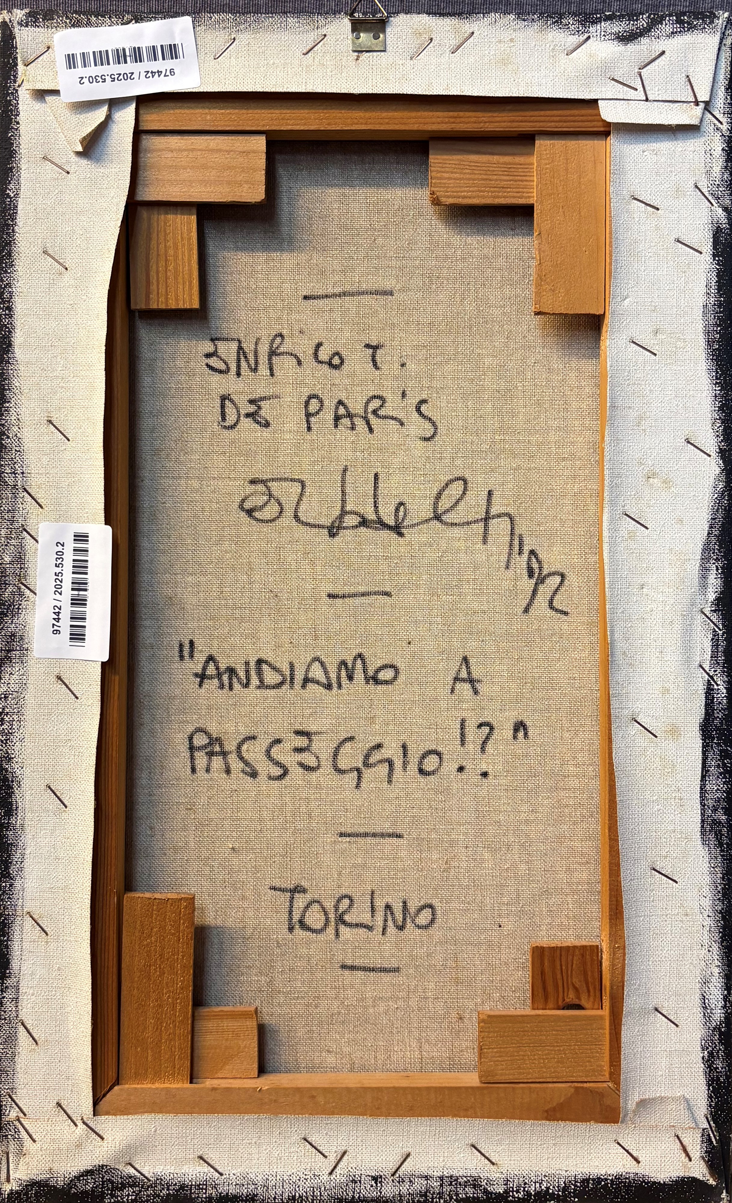 Enrico Tommaso De Paris - Andiamo a passeggio?, olio su tela