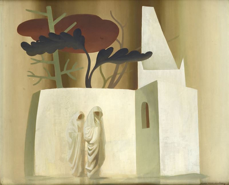 James Owen Mahoney - Enigmatic Figures, Olio su faesite