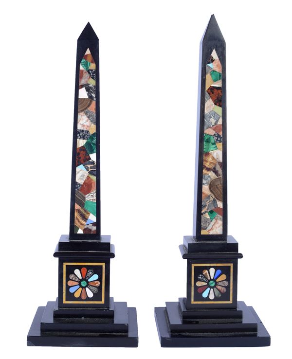 Pair of Grand Tour obelisks