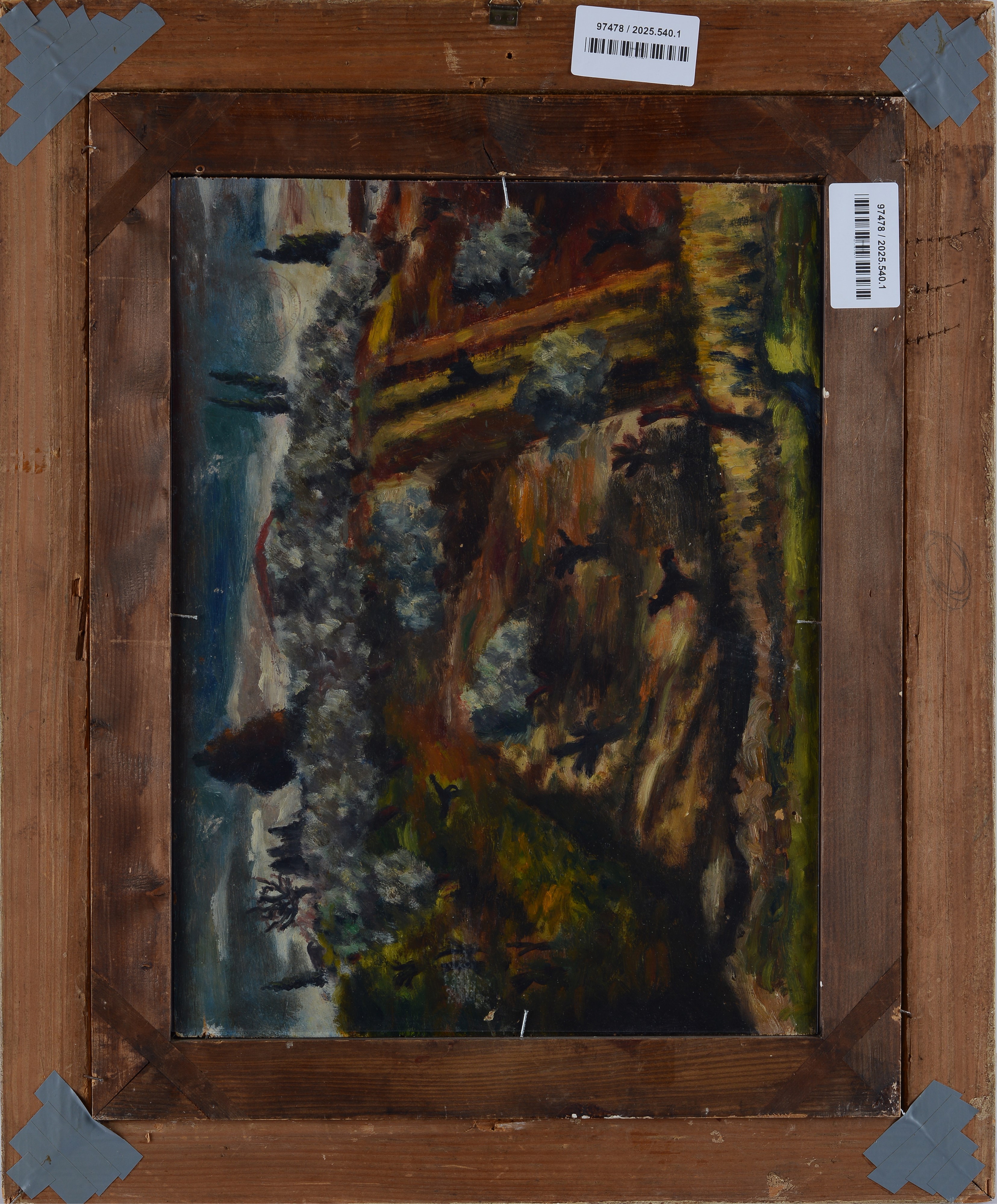 Ottone Rosai - Strada, olio su tavola