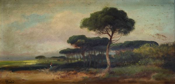 Henry Markò - Landscape with pine forest