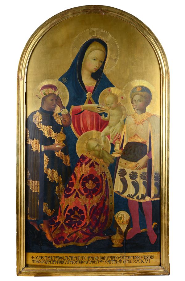 Attr. a Icilio Federico Joni - Madonna and Child with the Magi
