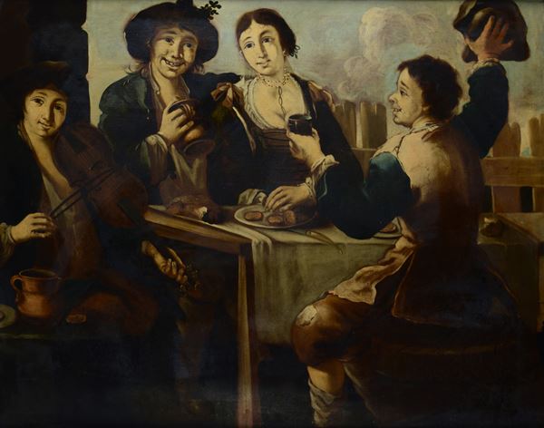 Cerchia di Giacomo Francesco Cipper - Card players