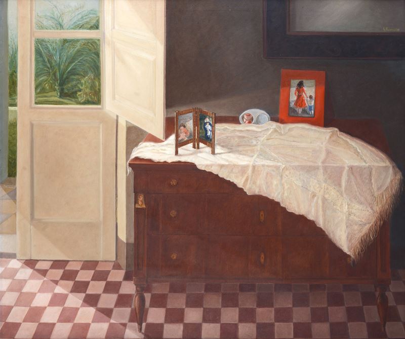 Serena Pruno - Interno, olio su tela