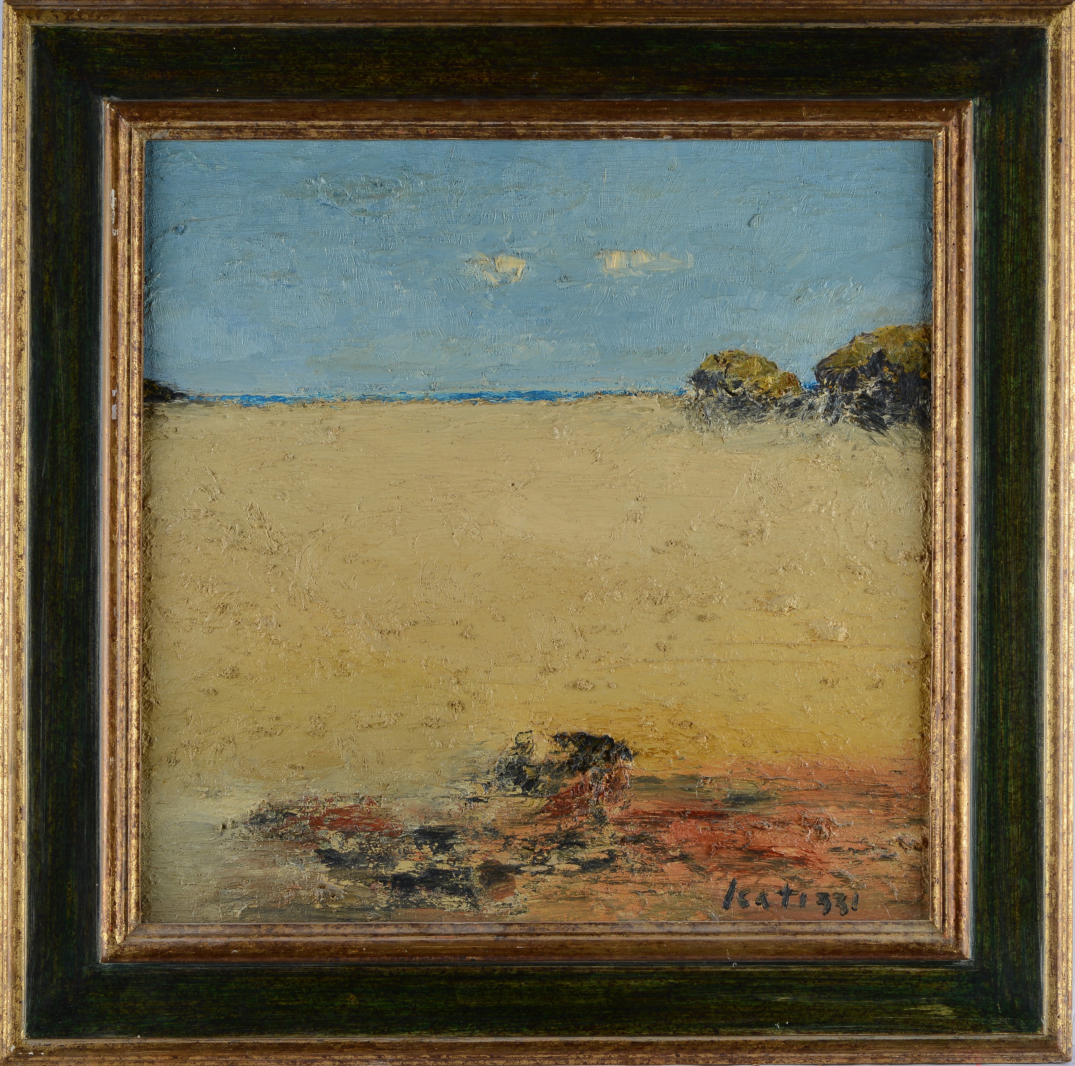 Sergio Scatizzi - Paesaggio, olio su tavola