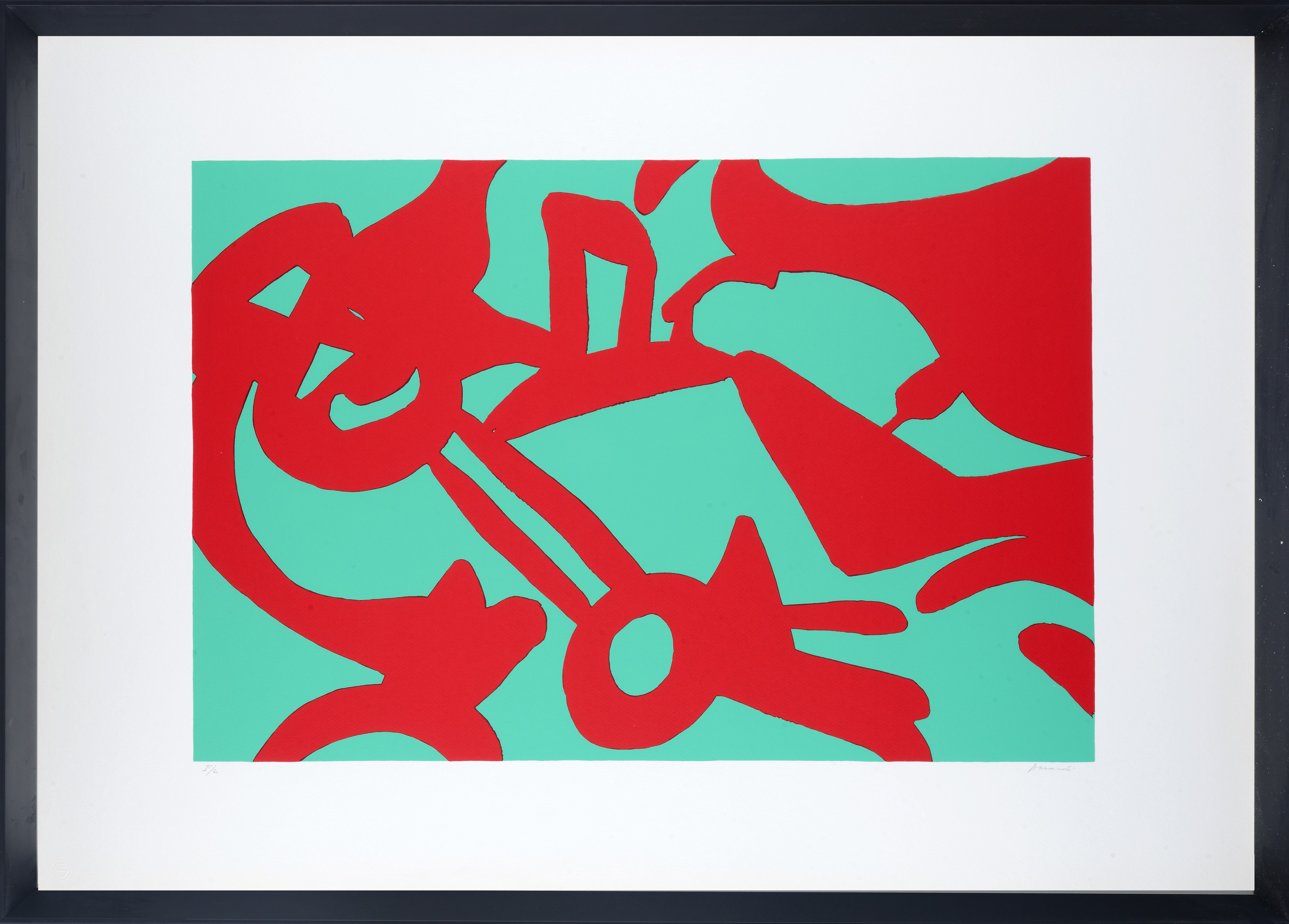 Carla Accardi - Rosso Verde - Serigrafia 1985