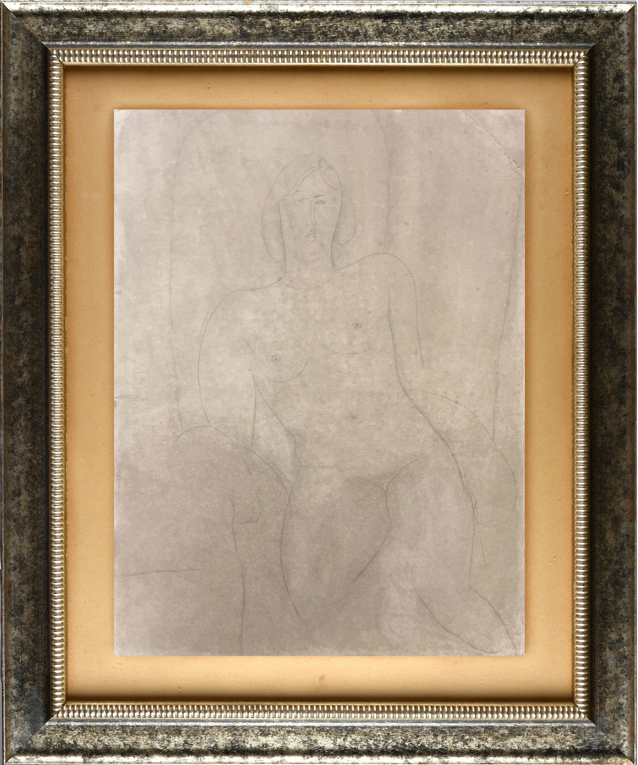 Amedeo Modigliani - Nu dans un fauteuil, matita su carta