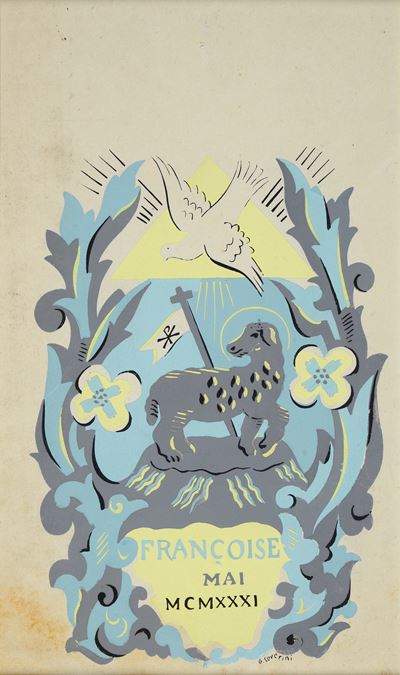 A Francoise, tempera su carta
