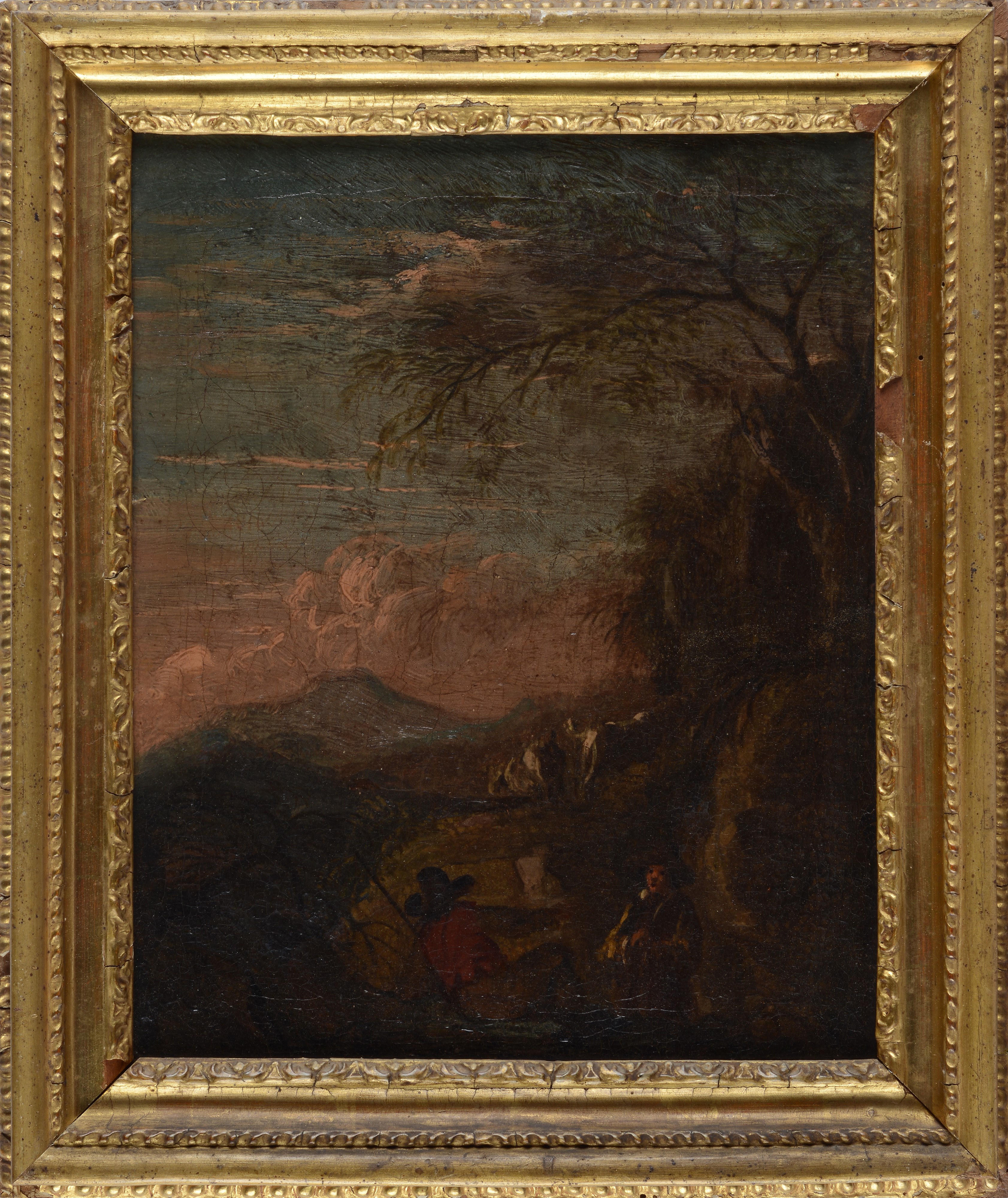 Paesaggio con contadini