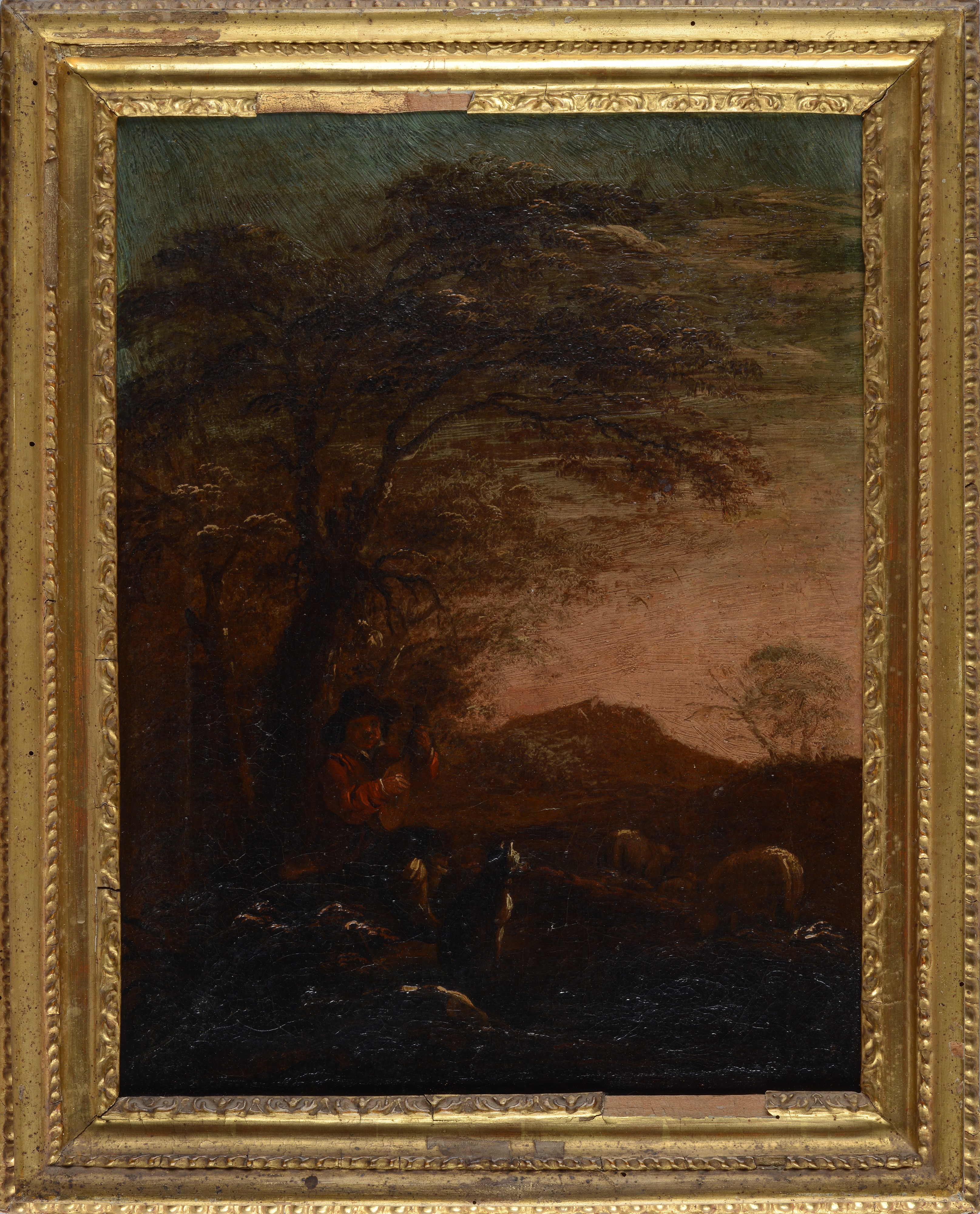 Paesaggio con contadini