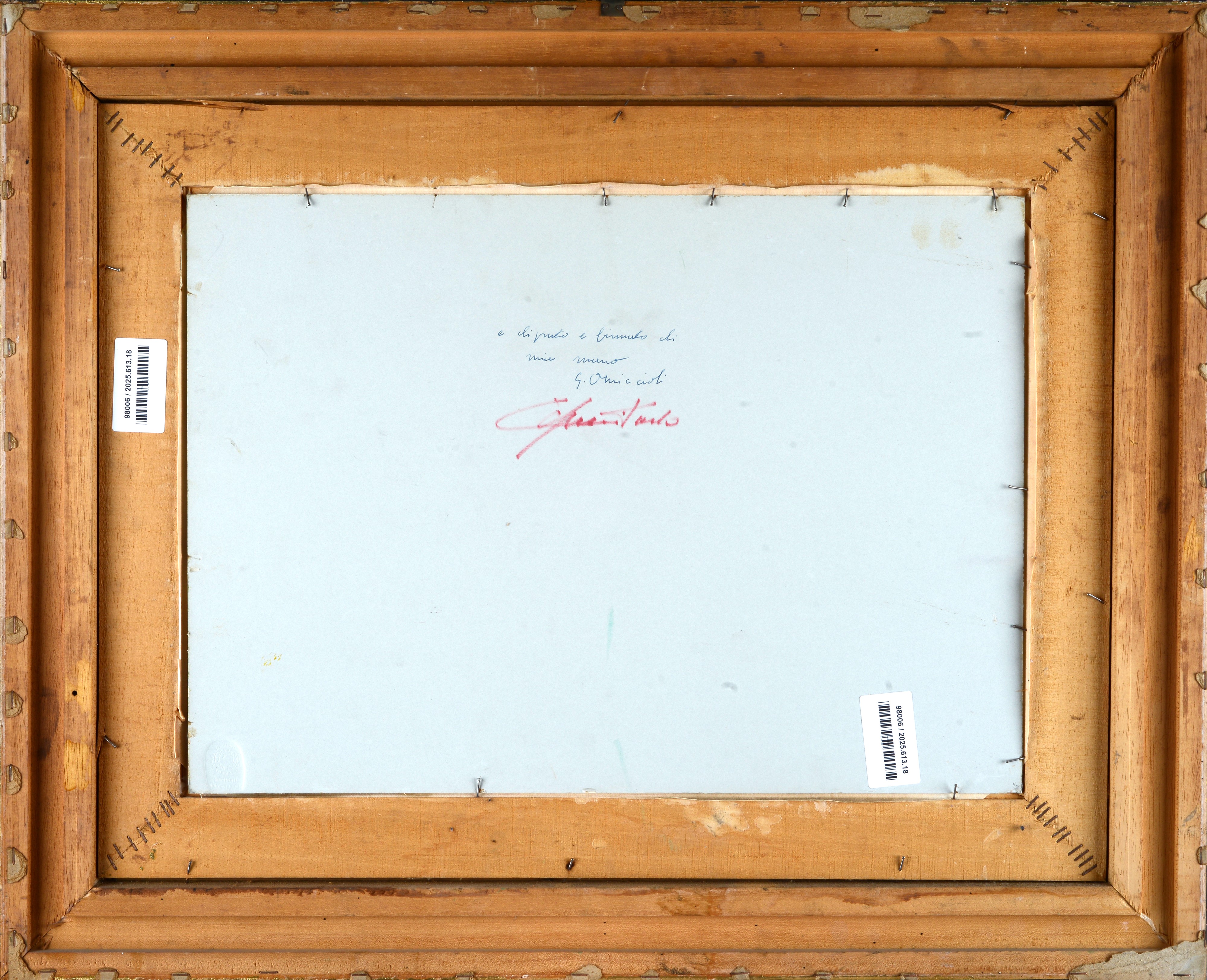 Giovanni Omiccioli - Paesaggio, olio su cartone