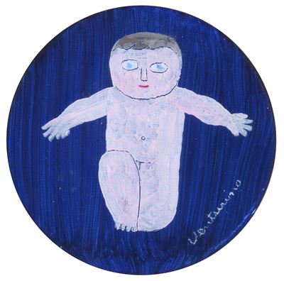 Bambino, olio su tela riportata su tavola