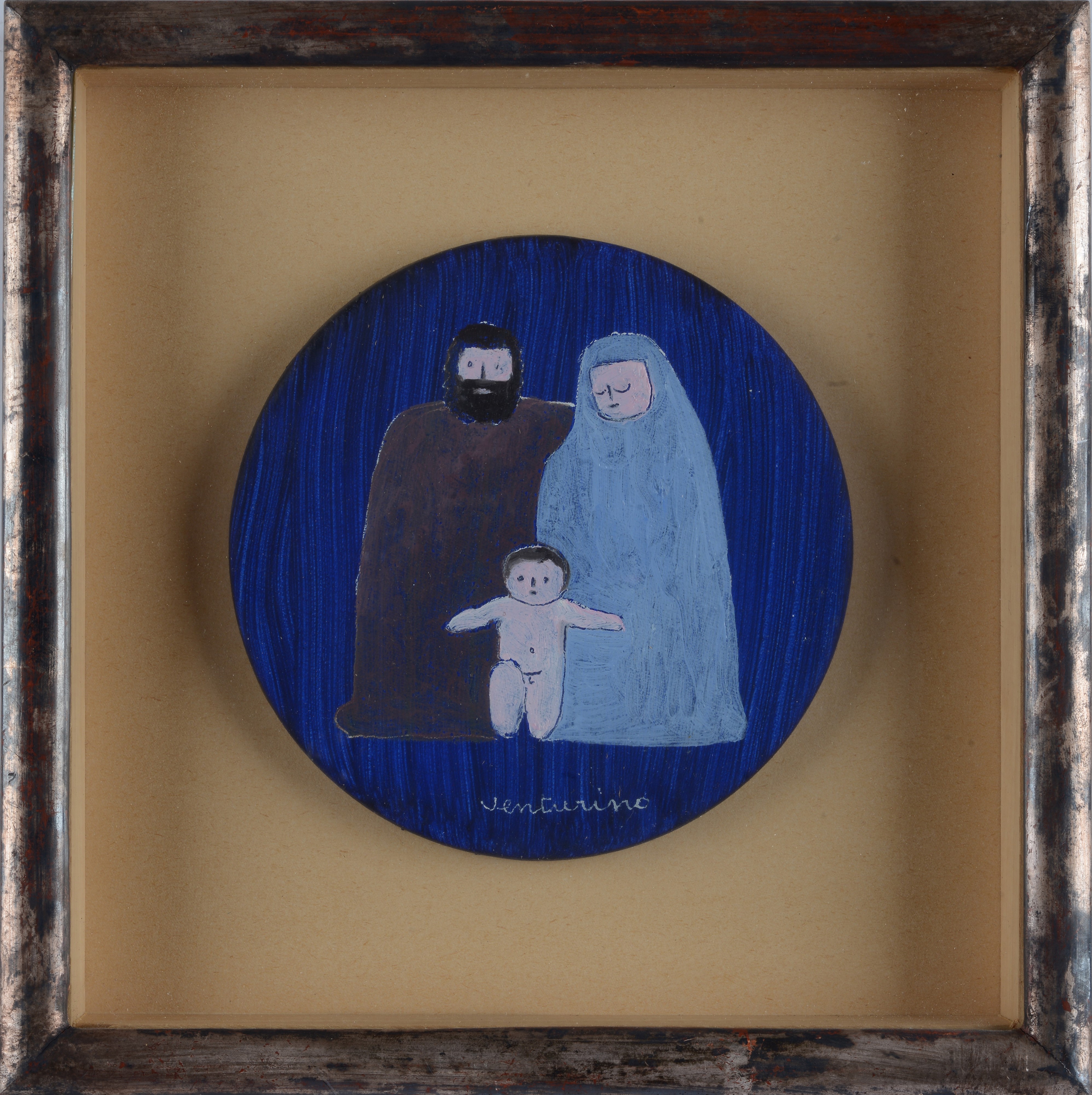 Venturino Venturi - Sacra Famiglia, olio su tela riportata su tavola
